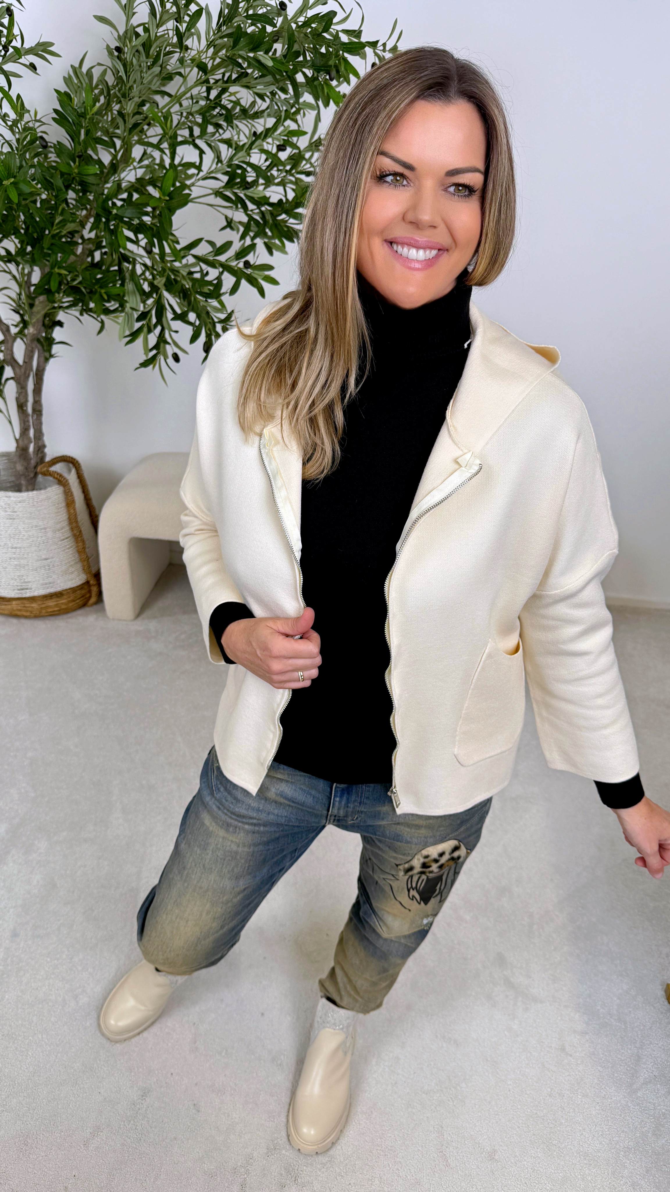 Strickjacke Chill Princess *Creme*