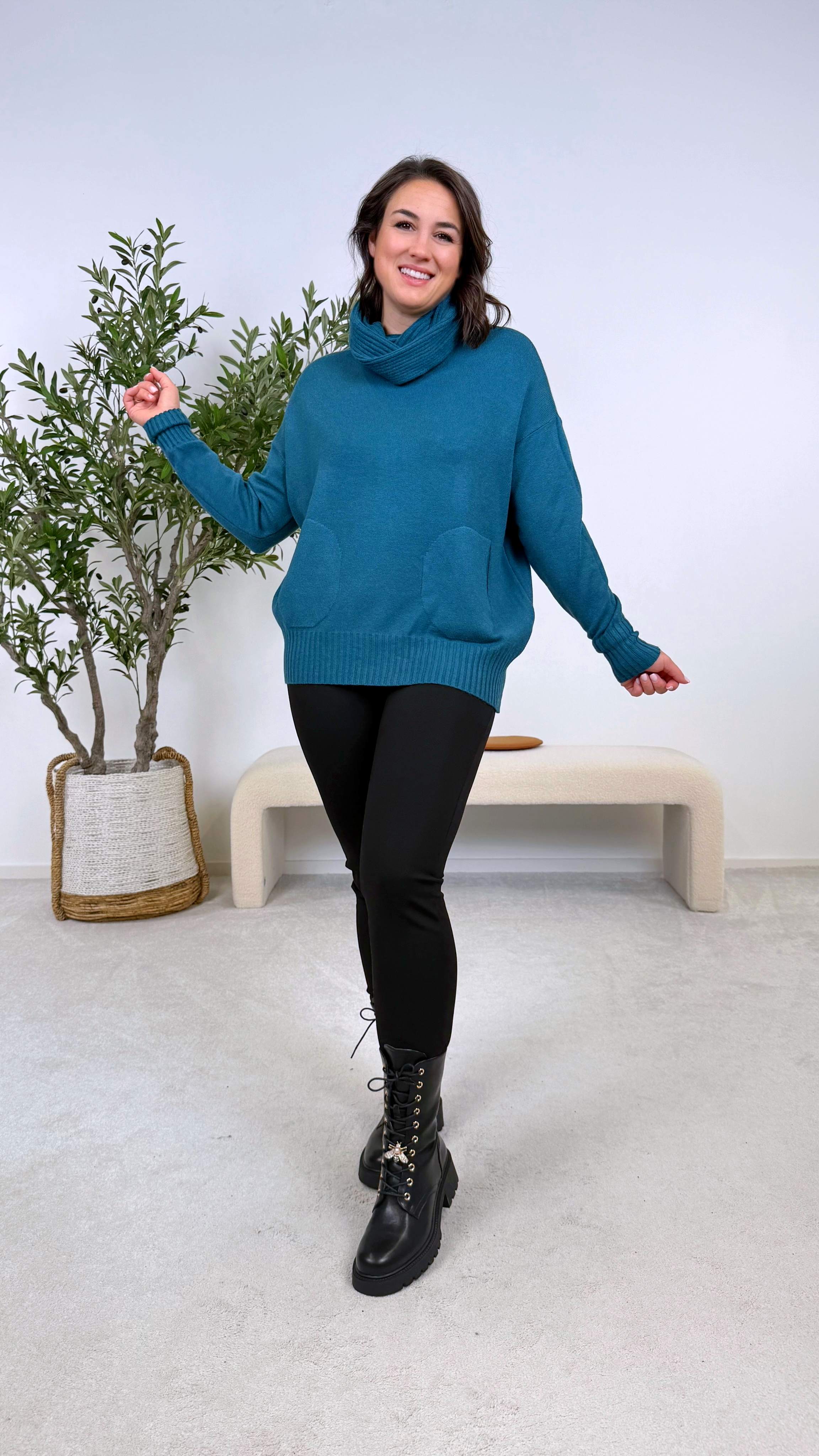 Rollkragenpullover Tabarca *Petrol* - Power of Princess