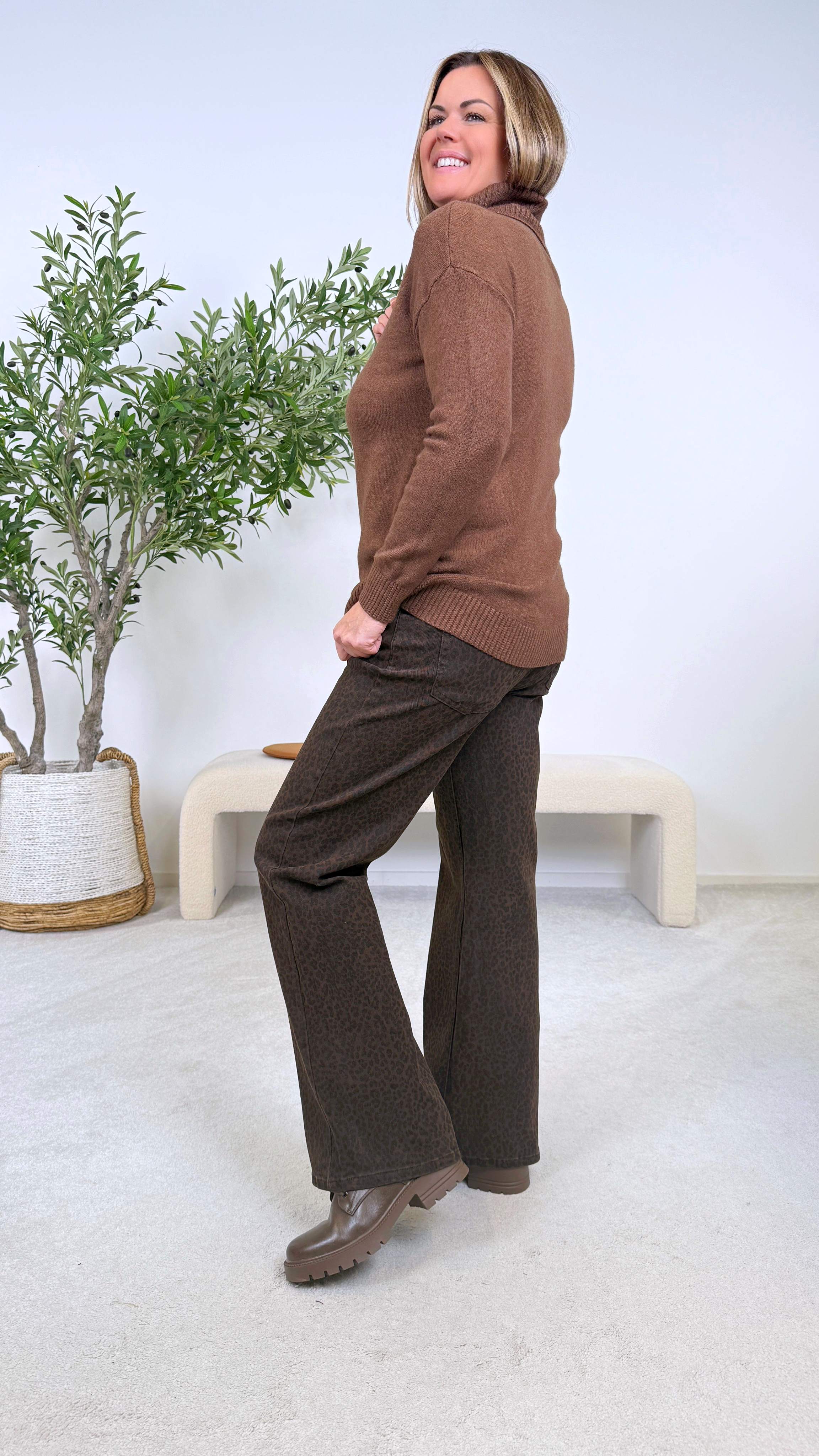 Rollkragenpullover Rhea Luxe *Schoko*