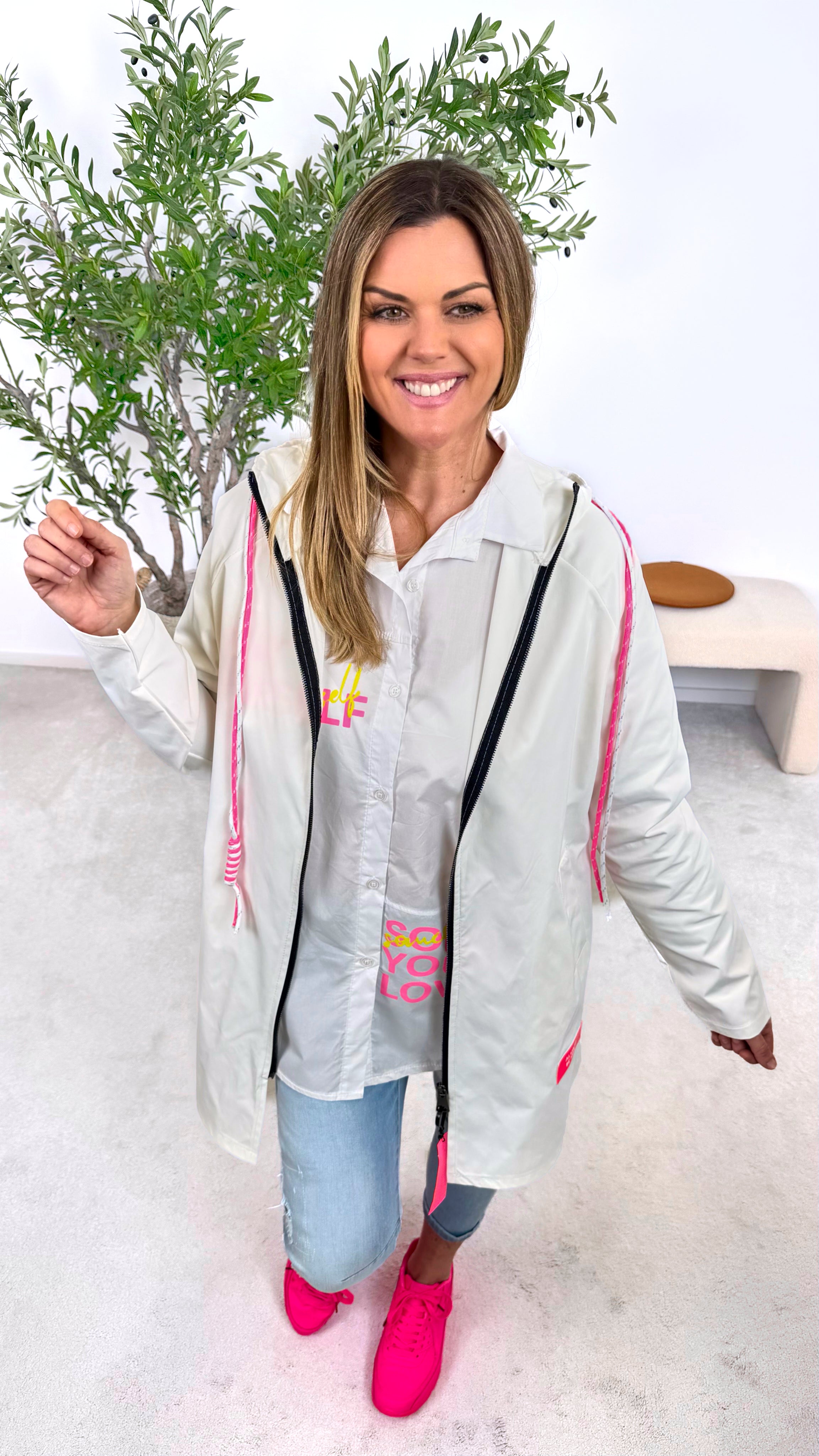 Leichte Jacke Run the World *Weiß*