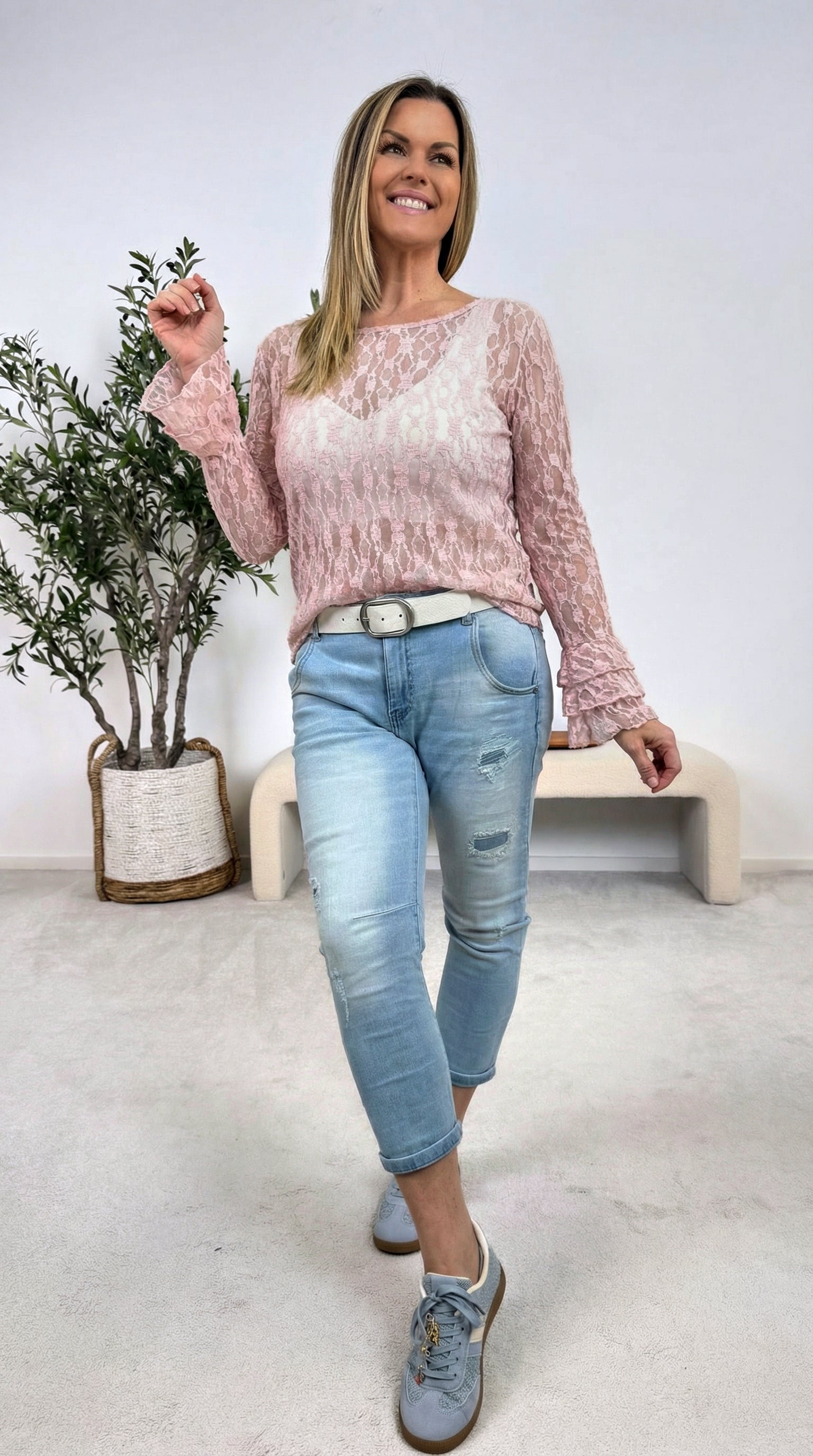 Spitzenshirt Lady Creamy *Rosa* (Lieferbar ab 06.02.26)