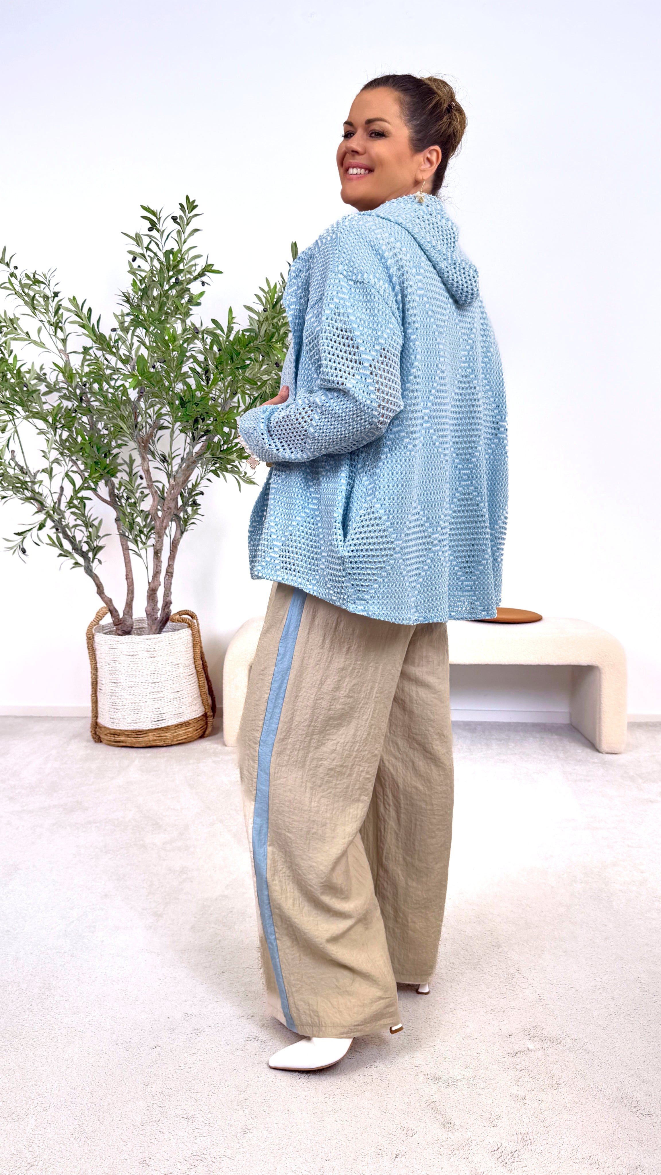 Häkel Cardigan Airy Touch *Blau*