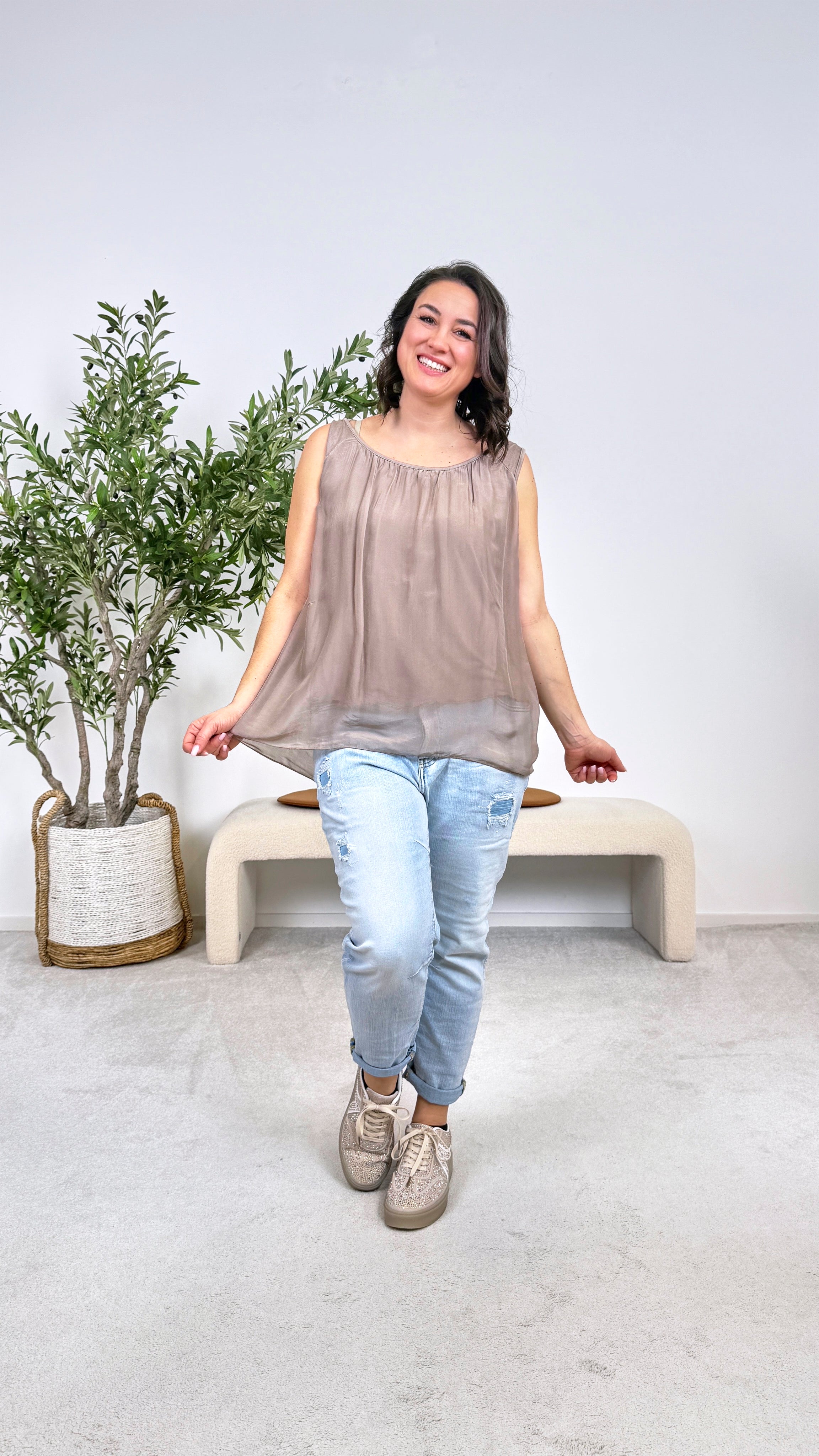 Seidentop Rosabella *Taupe*