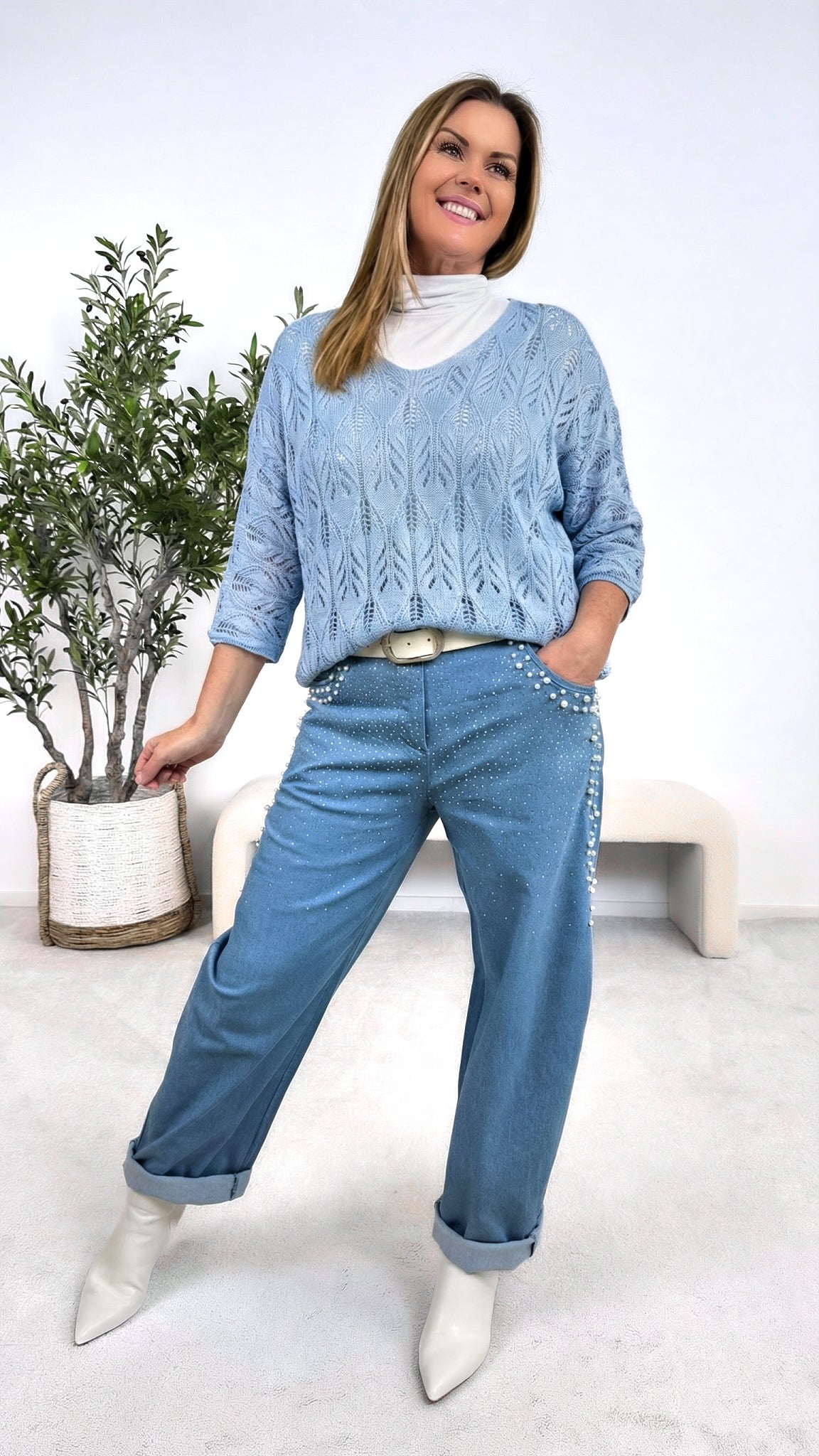 Strickshirt Airy Love *Hellblau*