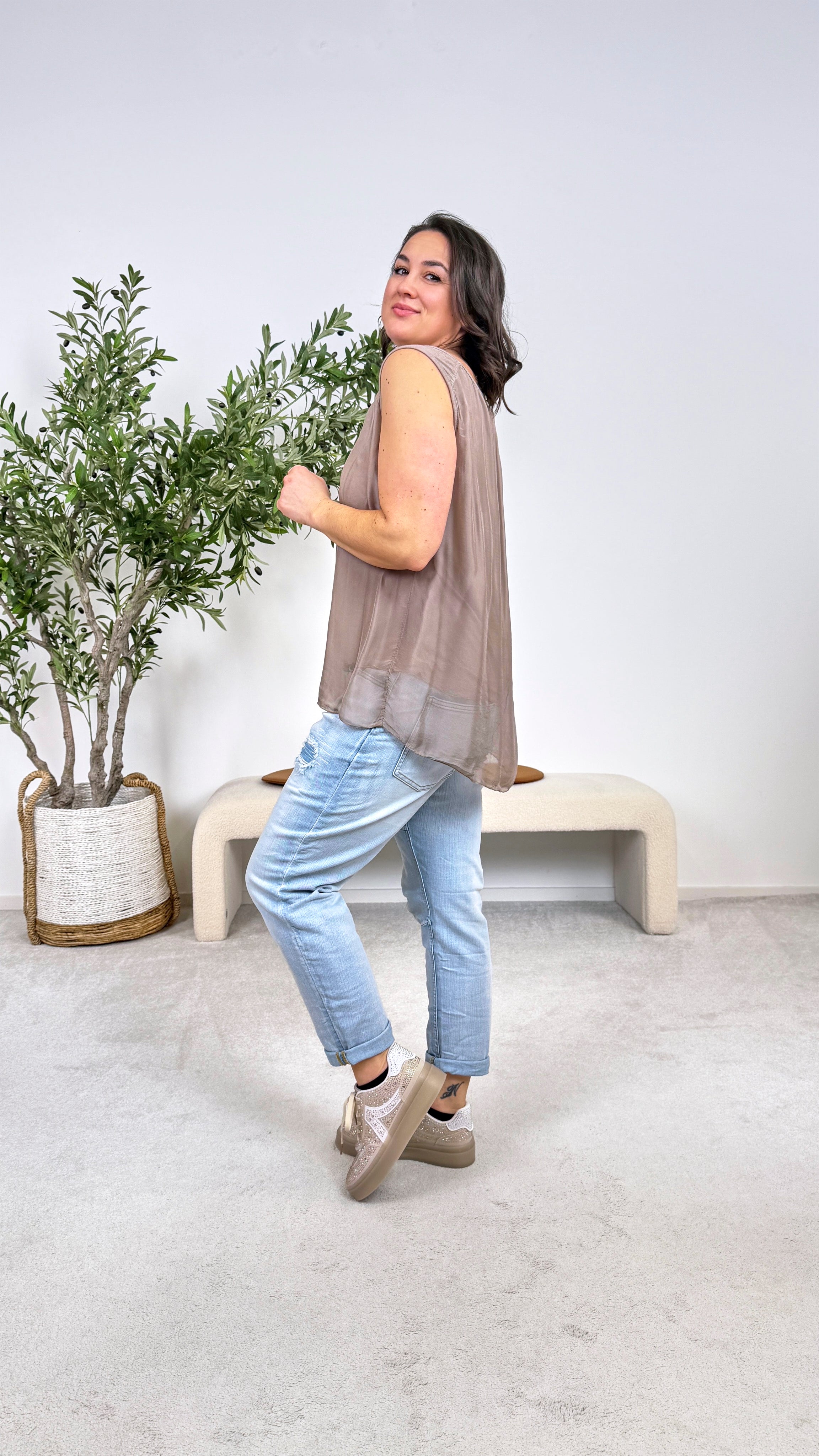 Seidentop Rosabella *Taupe*