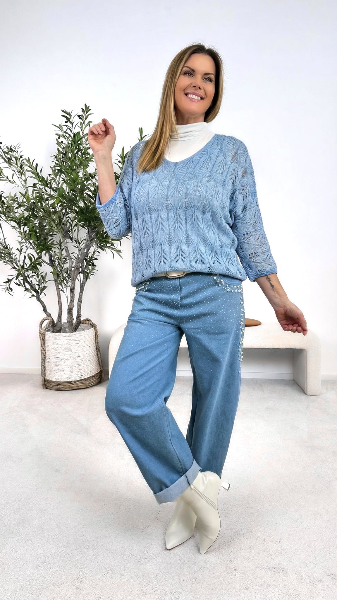 Strickshirt Airy Love *Hellblau*