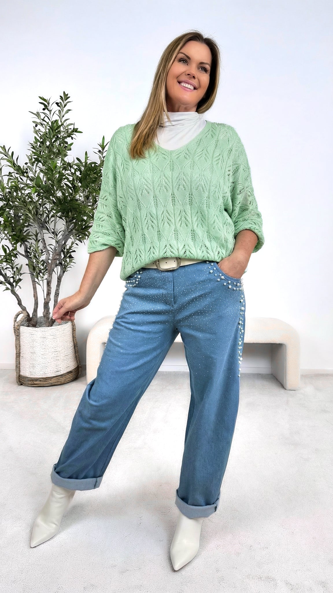 Strickshirt Airy Love *Grün*