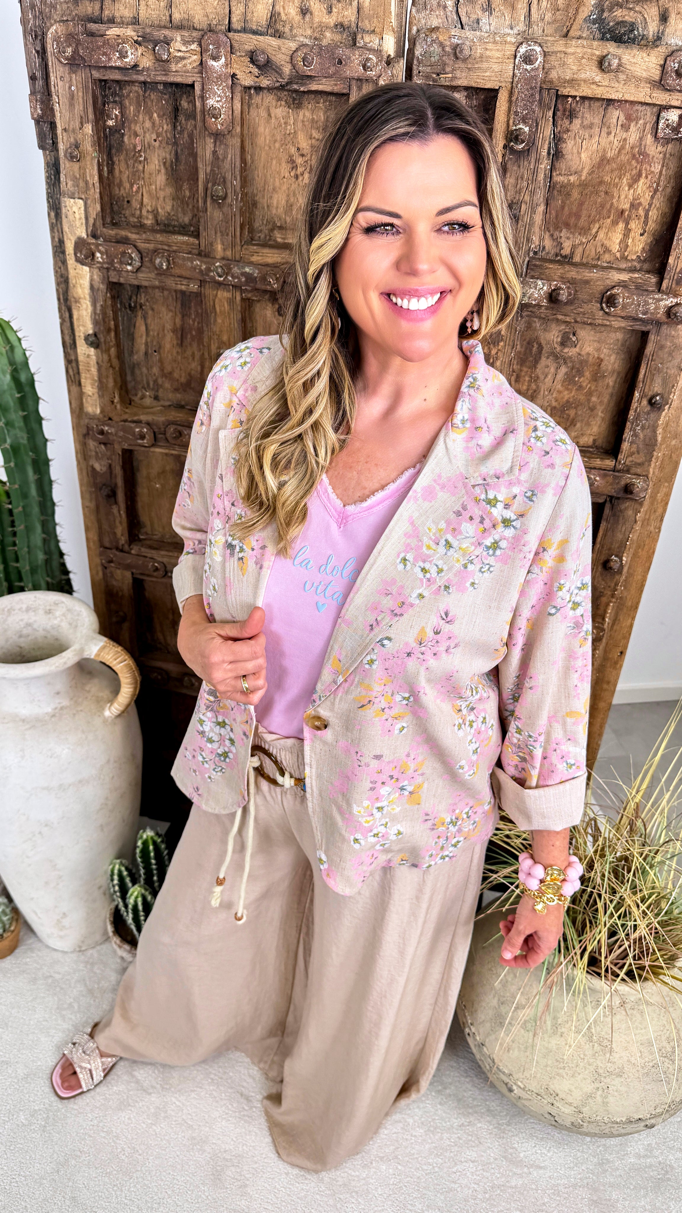 Leinen-Blazer Classy Flora *Kleine Blume*