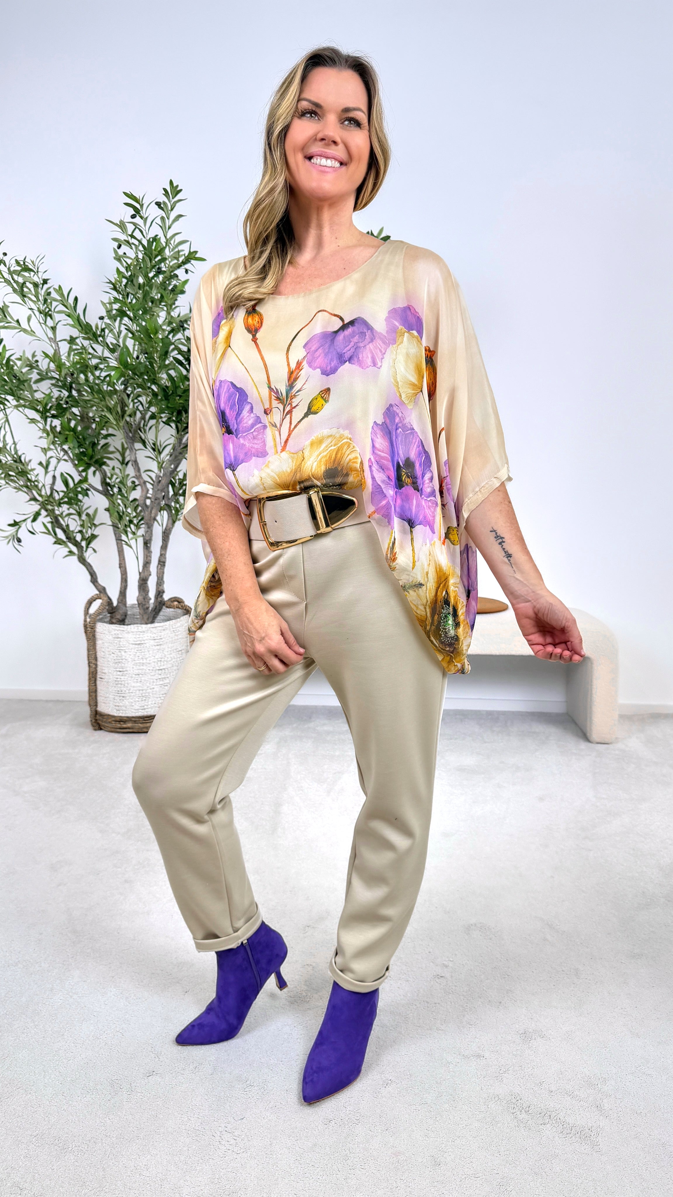 Seidenbluse Magic Meadow *Lila*