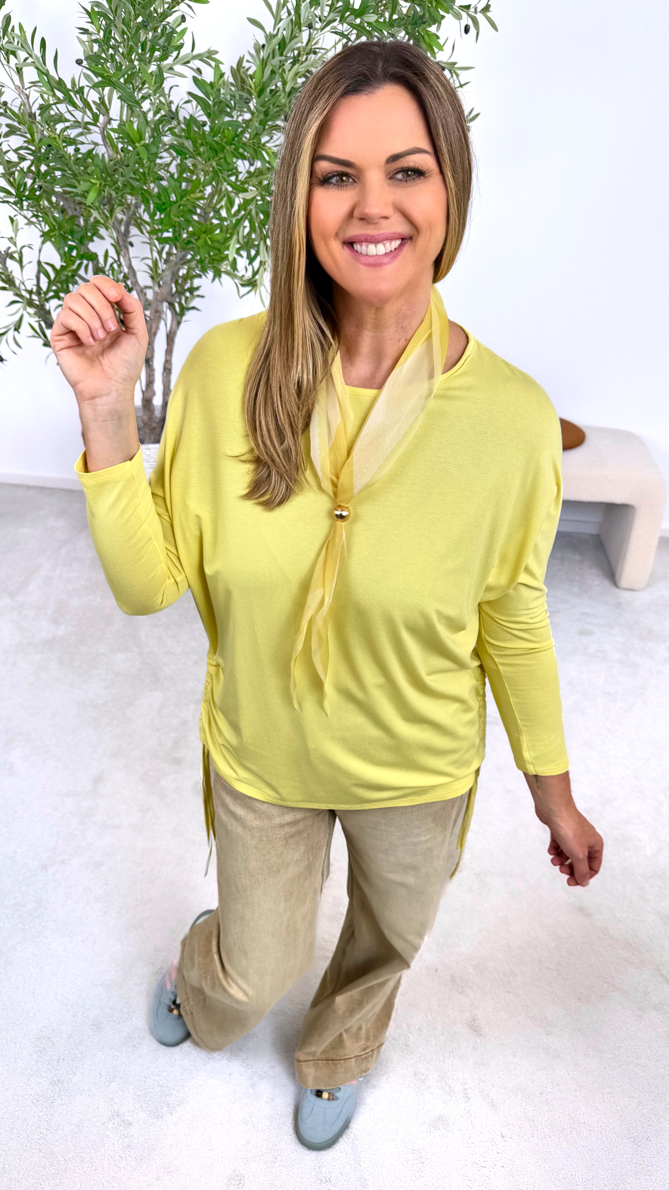 Langarmshirt Casual Grace *Gelb*