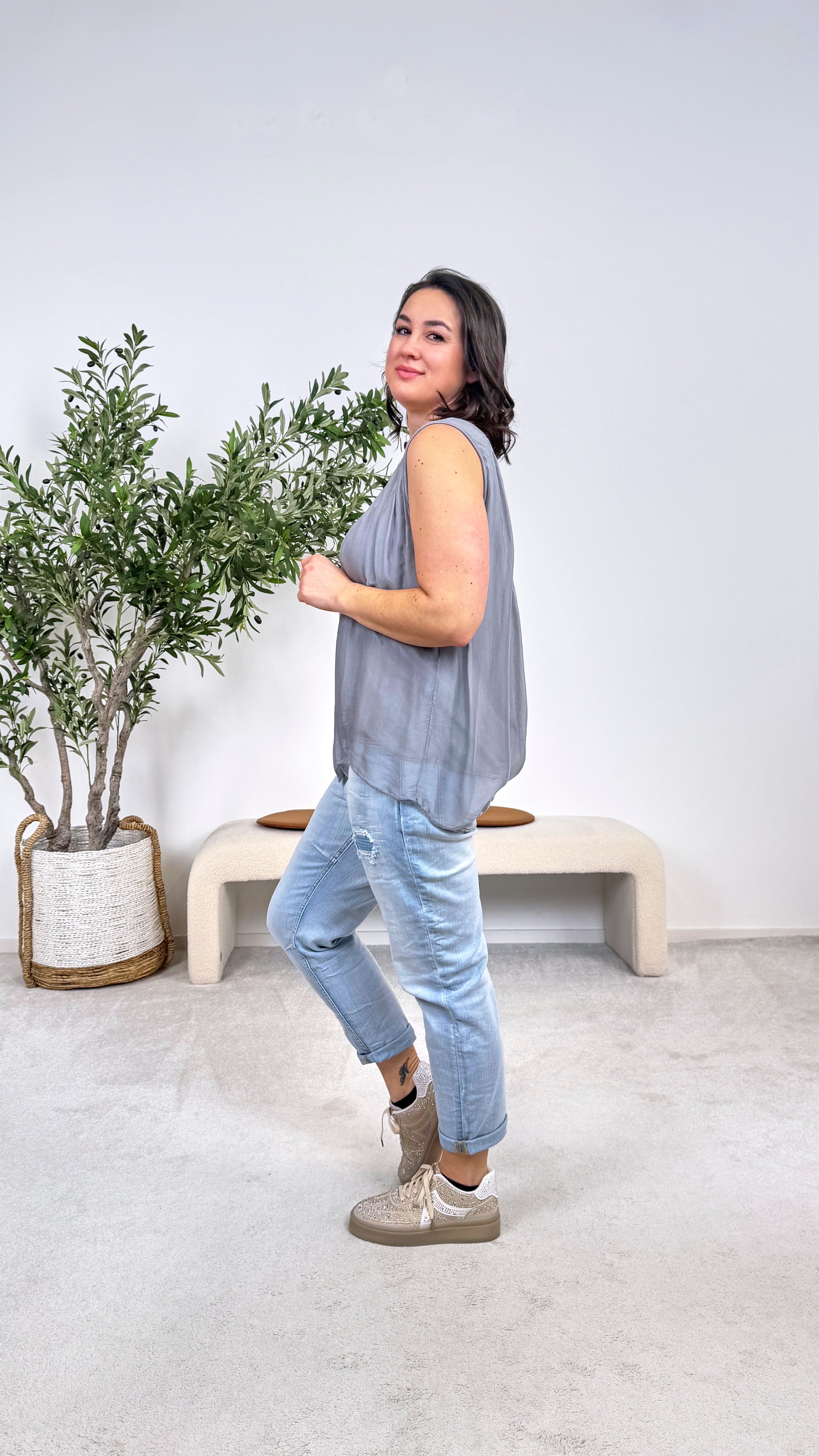 Seidentop Rosabella *Grau*