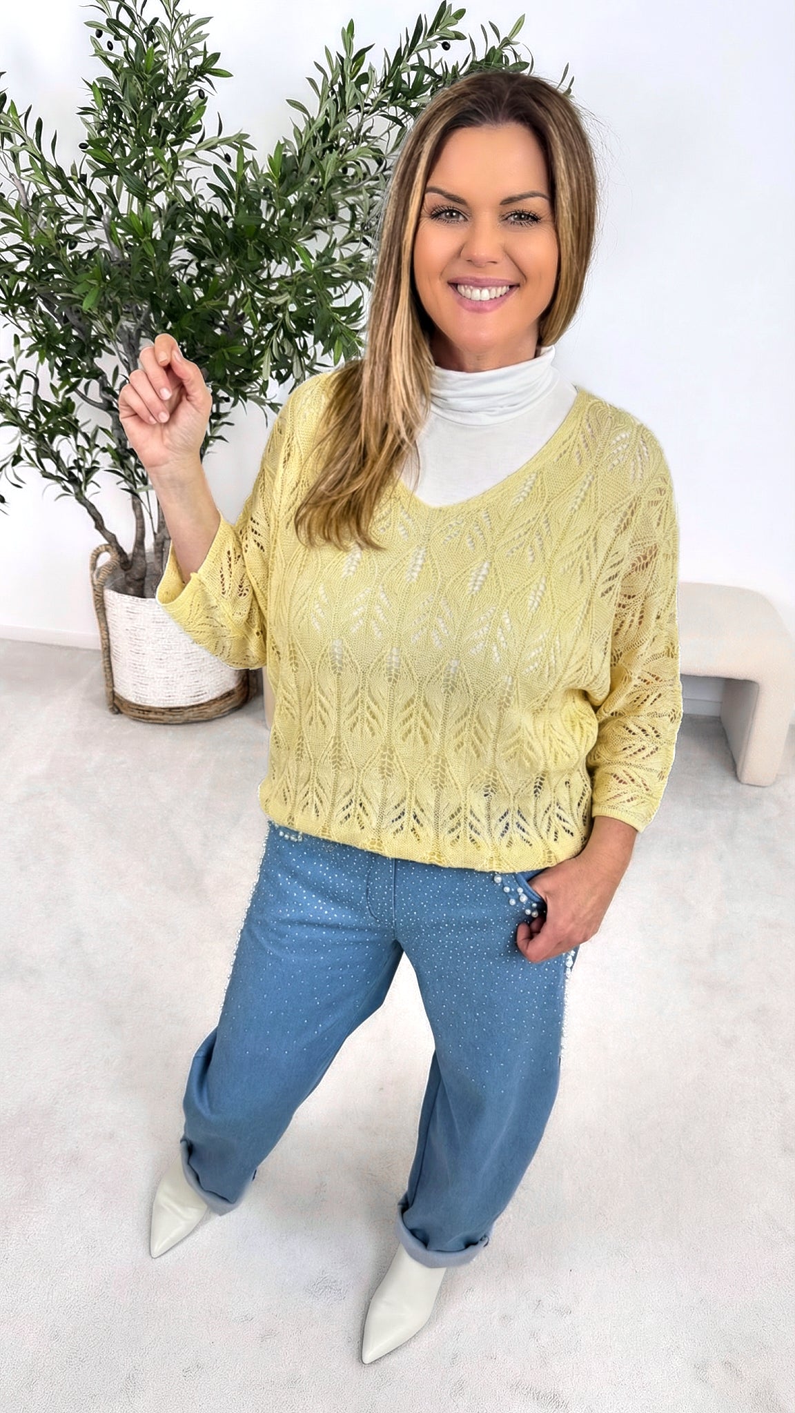 Strickshirt Airy Love *Gelb*