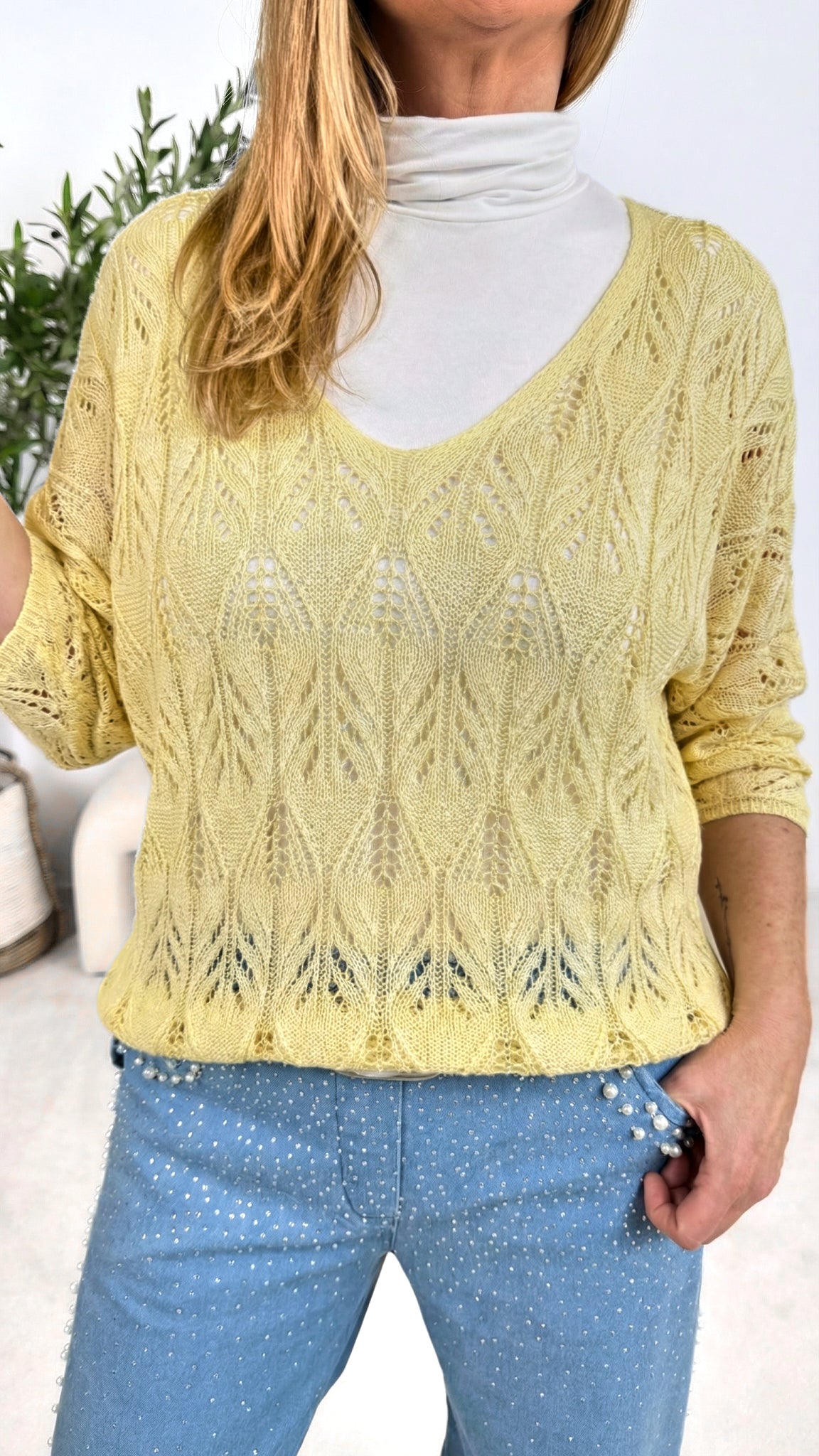 Strickshirt Airy Love *Gelb*