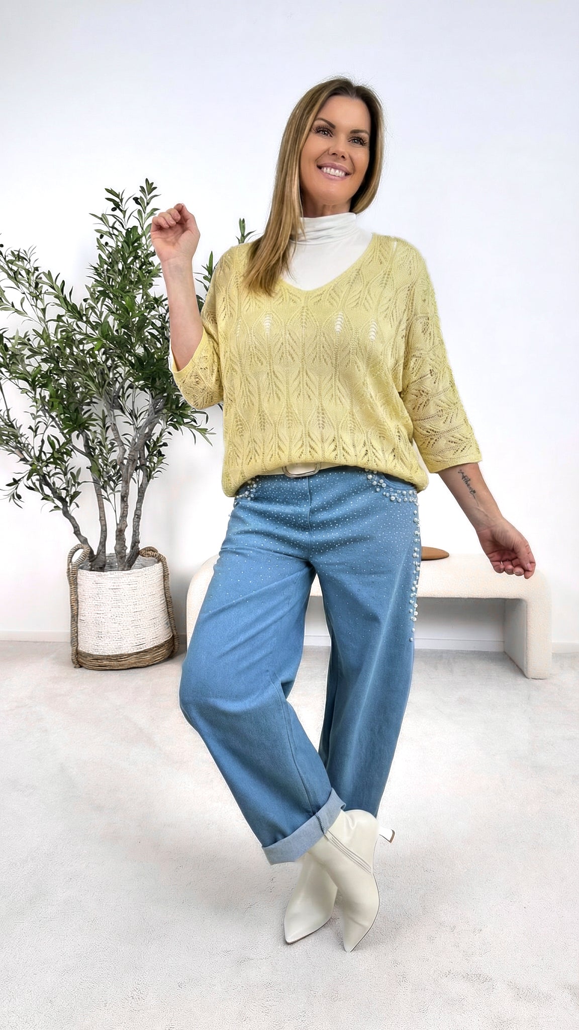 Strickshirt Airy Love *Gelb*