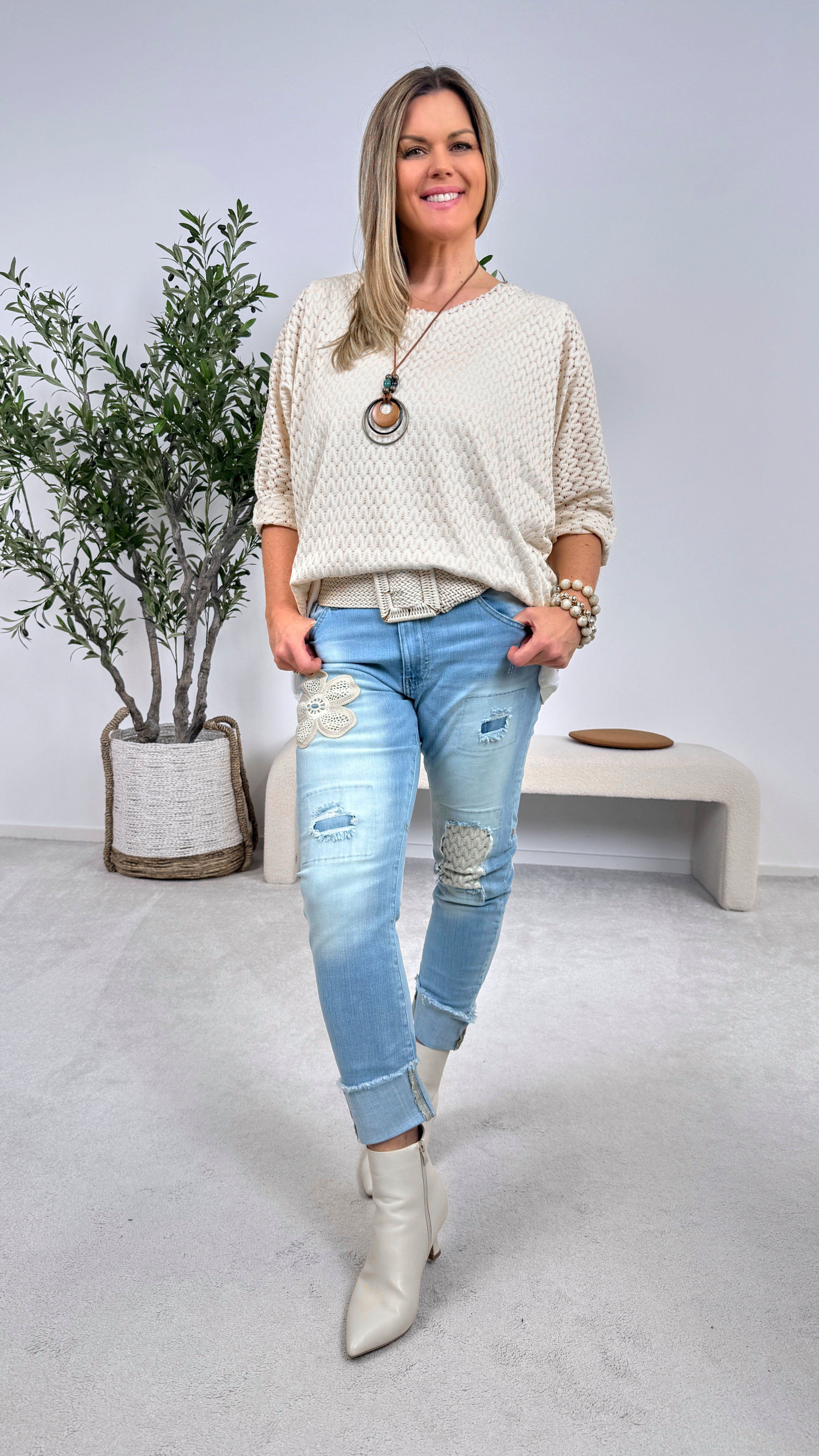 Langarmshirt Portofino Whisper *Beige*