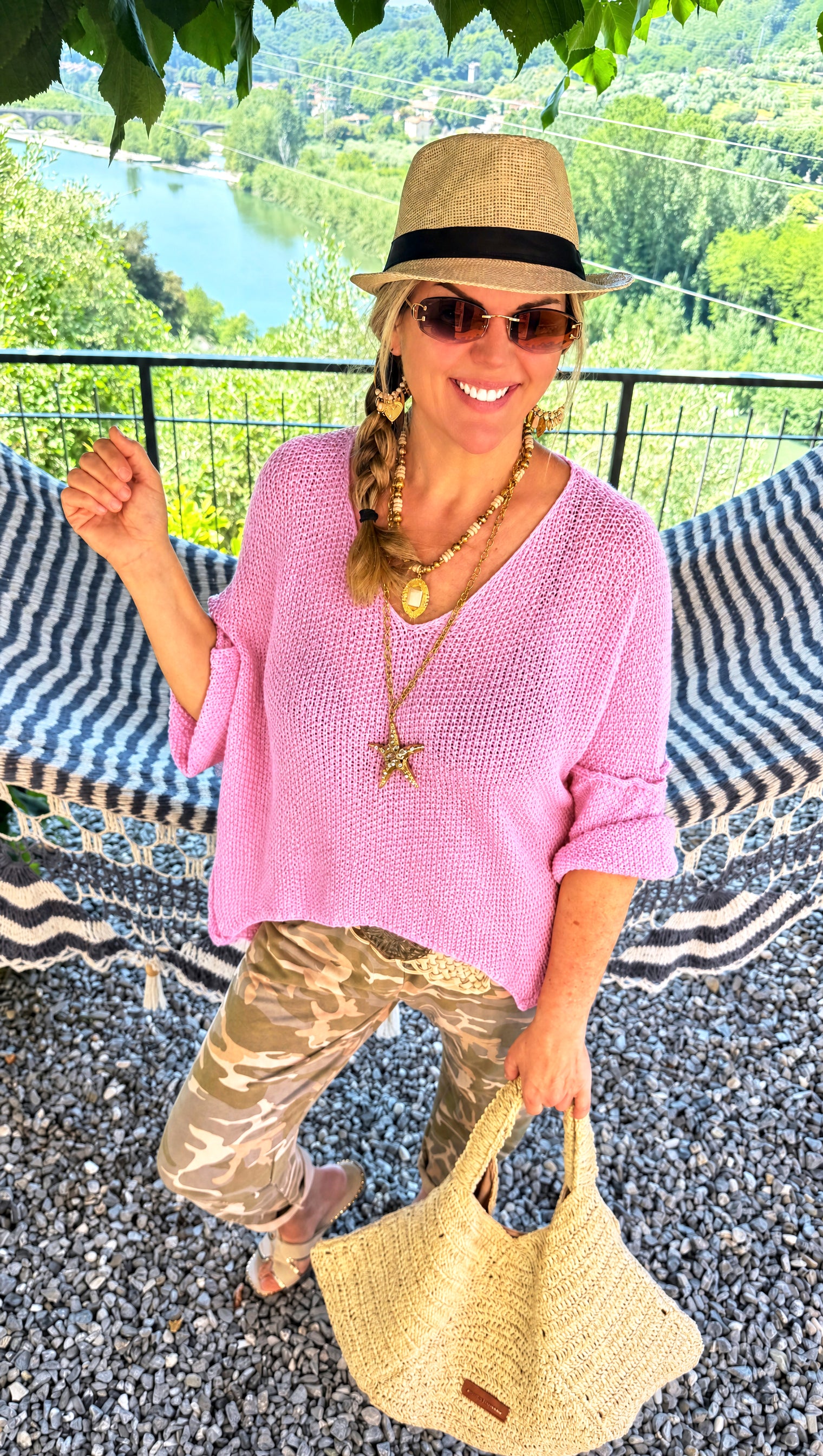 Strickpullover Aurora Mesh *Rosa*