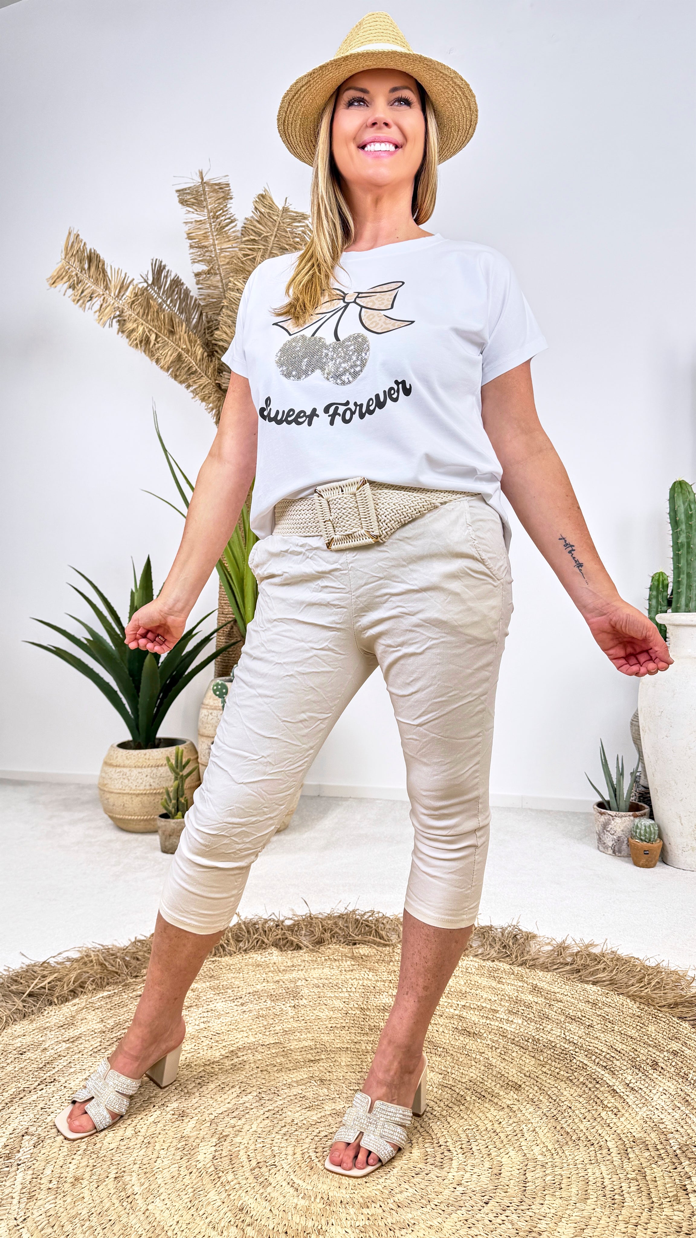 T-Shirt Cherry Bow *Silber*