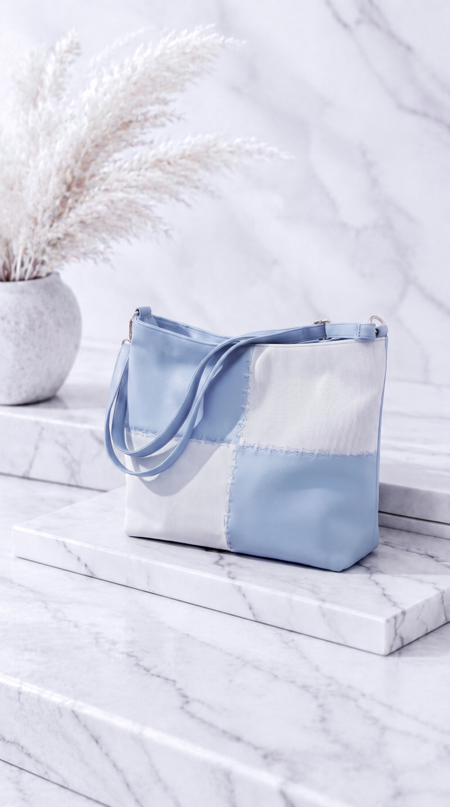 Tasche Patchwork Chic *Hellblau*