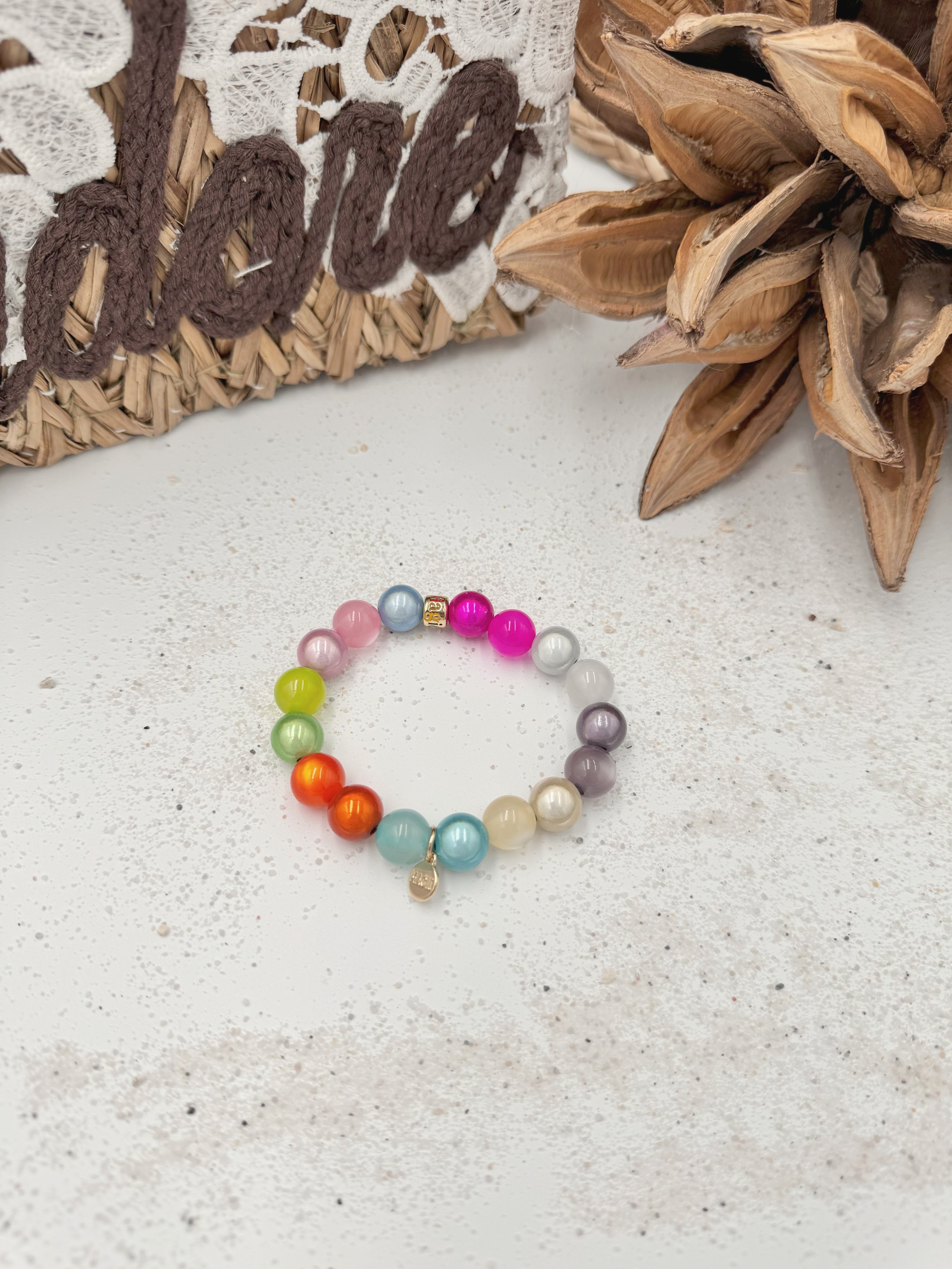 Magic Pearl Bead Bracelet Iced Rainbow