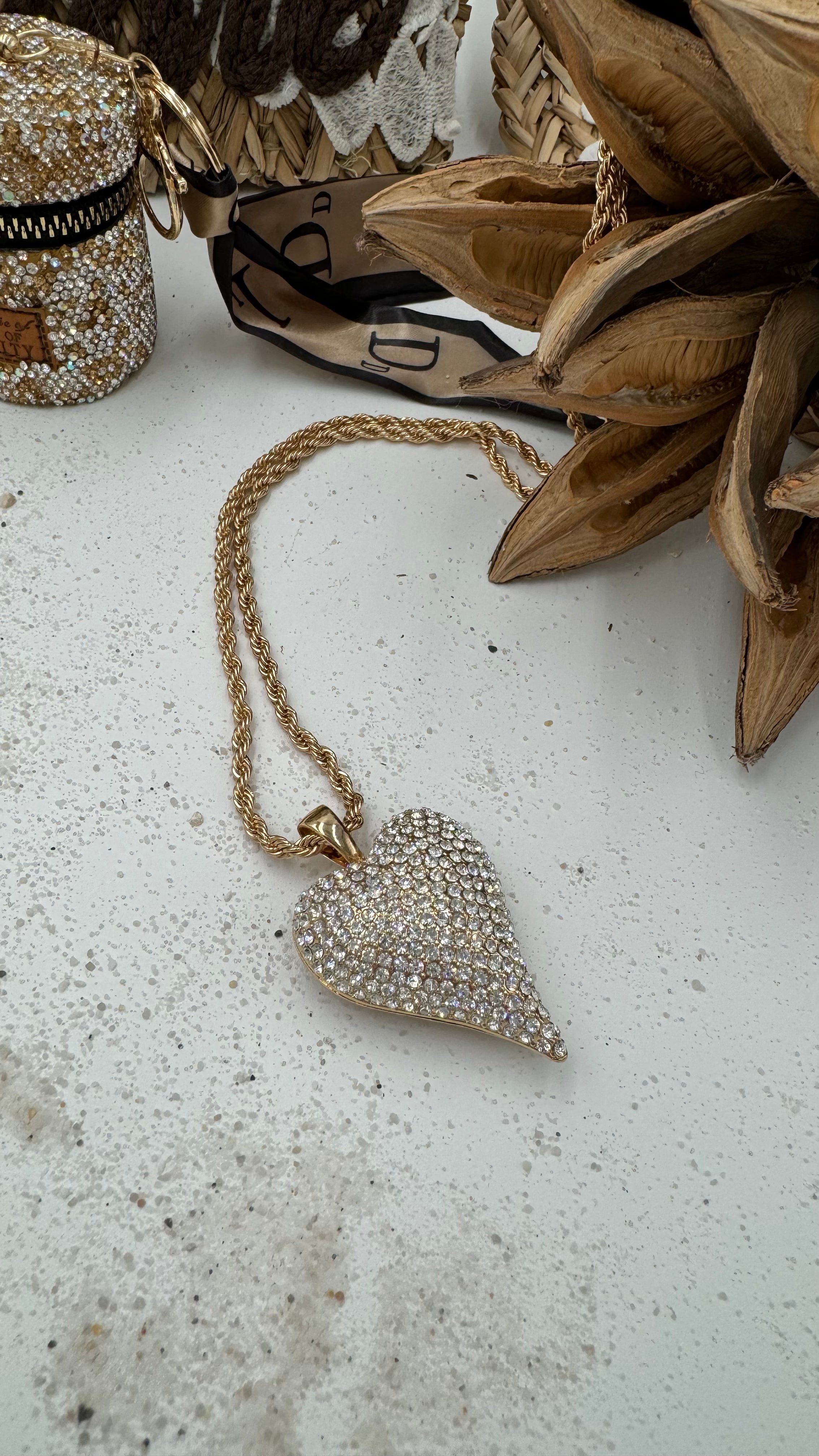 Diamond Heart Necklace (2 colors)