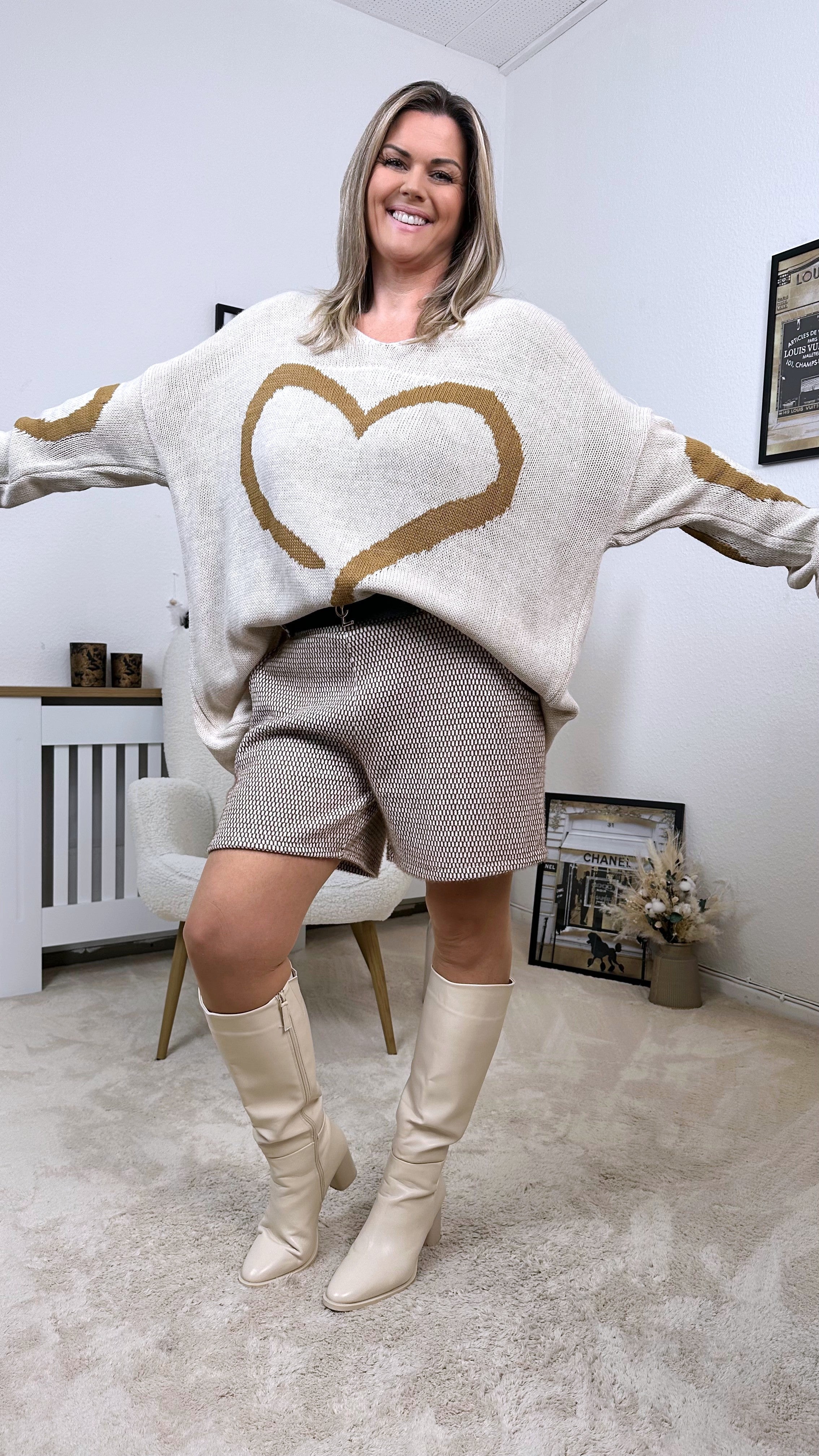 Strickpullover Big Heart (4 Farben)