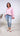 Oversized Bluse Azzurro *Rosa*