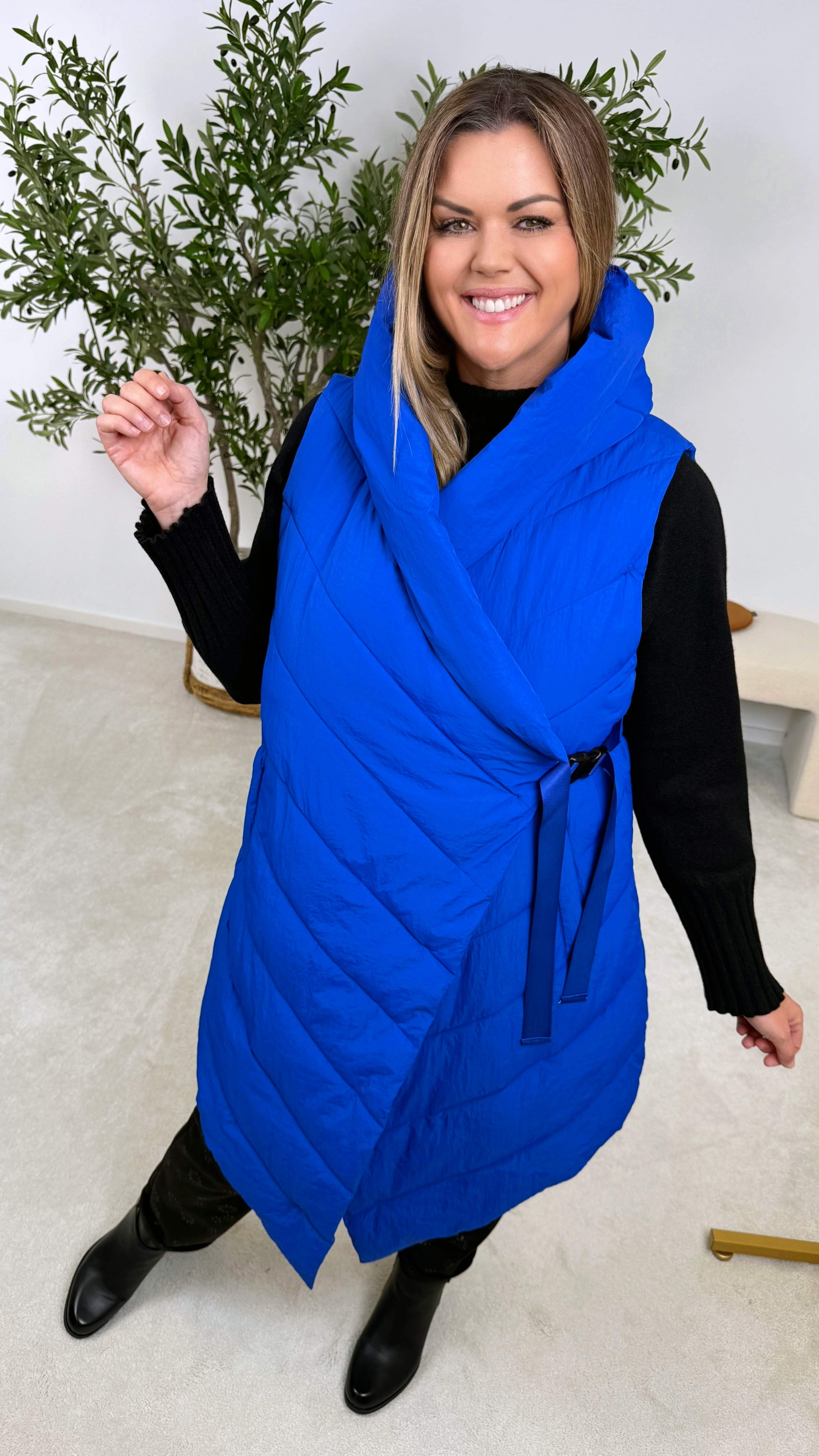 Steppweste Wrap & Warm *Royalblau*