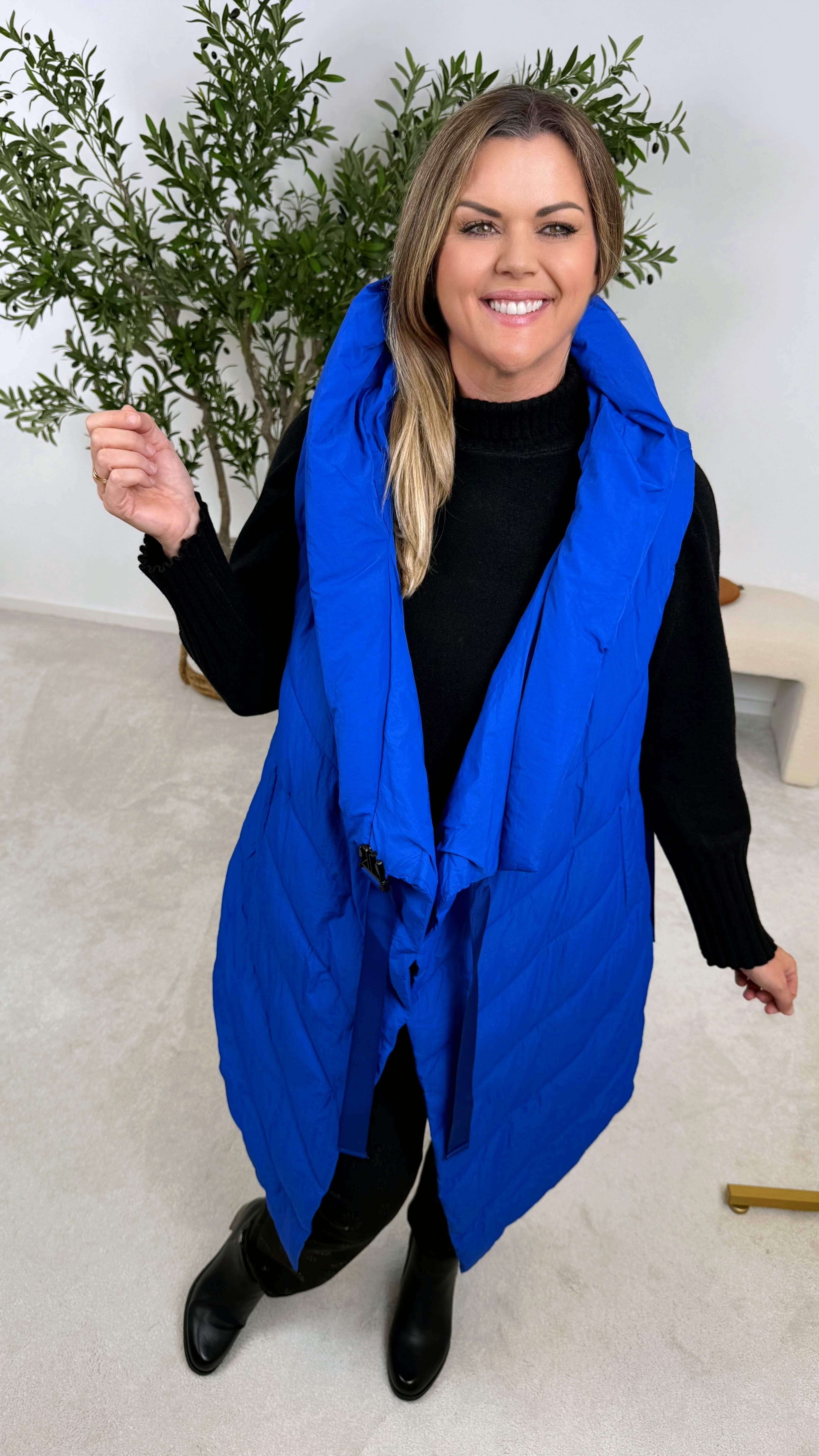 Steppweste Wrap & Warm *Royalblau*