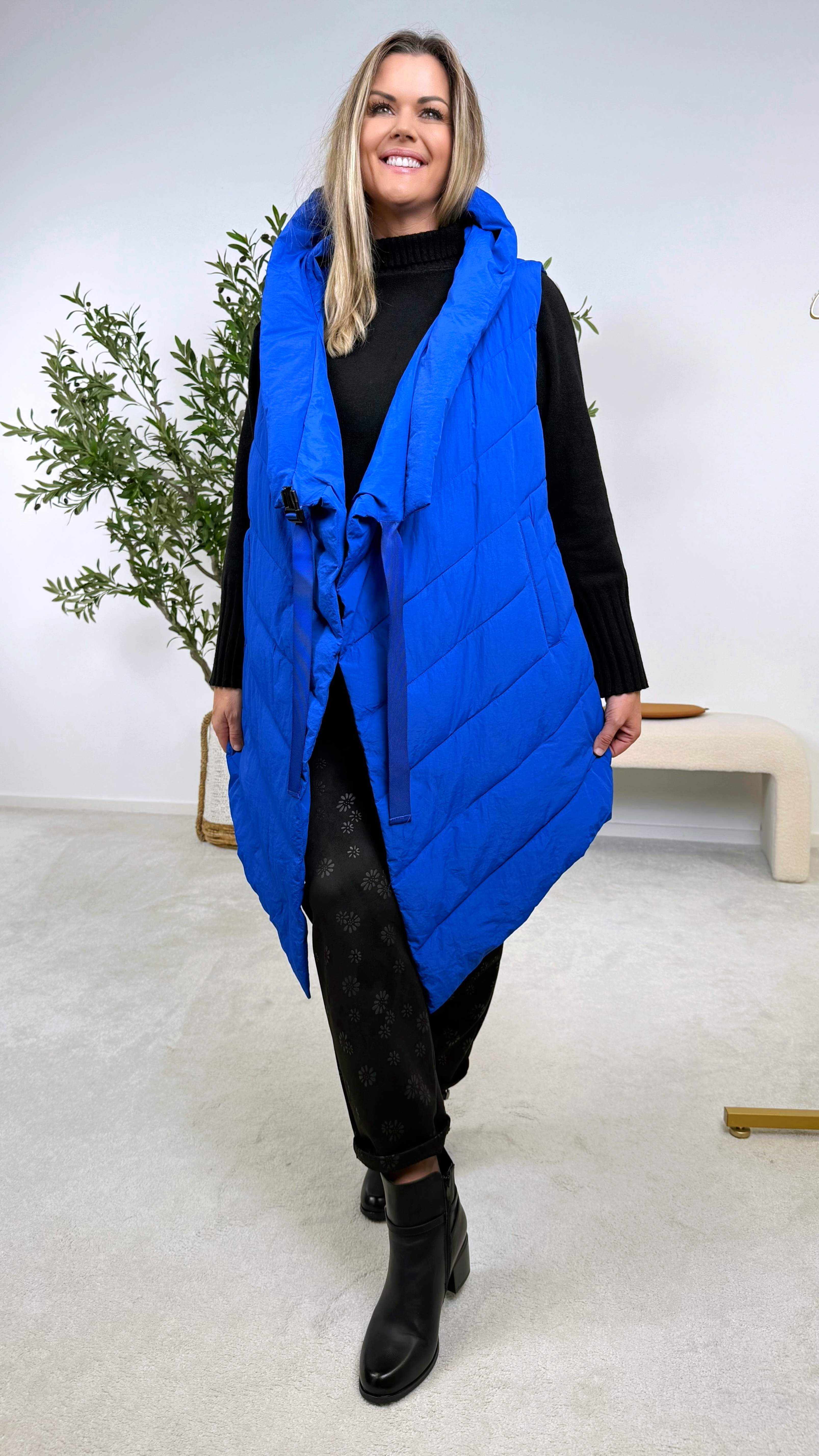Steppweste Wrap & Warm *Royalblau*