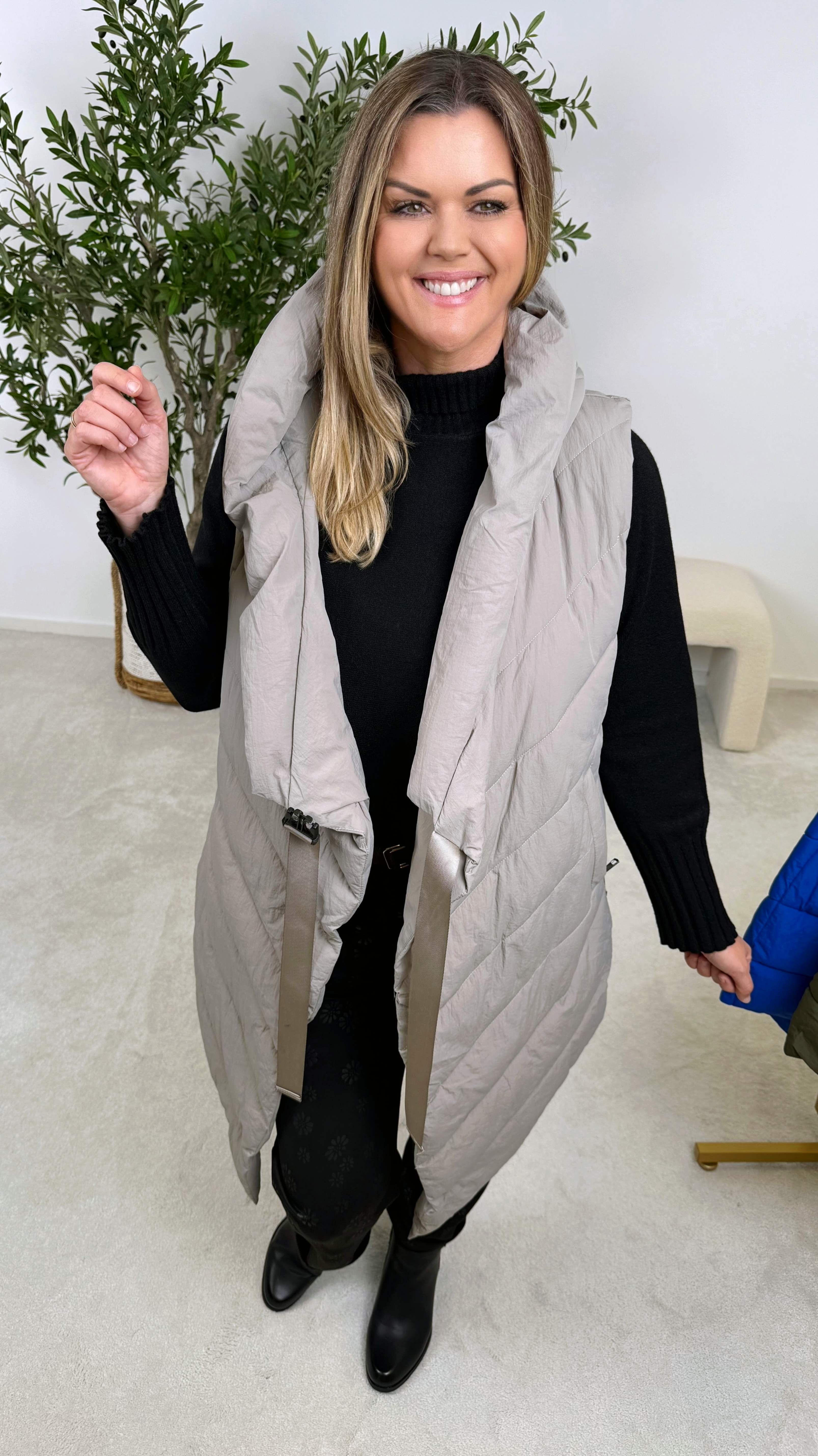 Steppweste Wrap & Warm *Taupe *