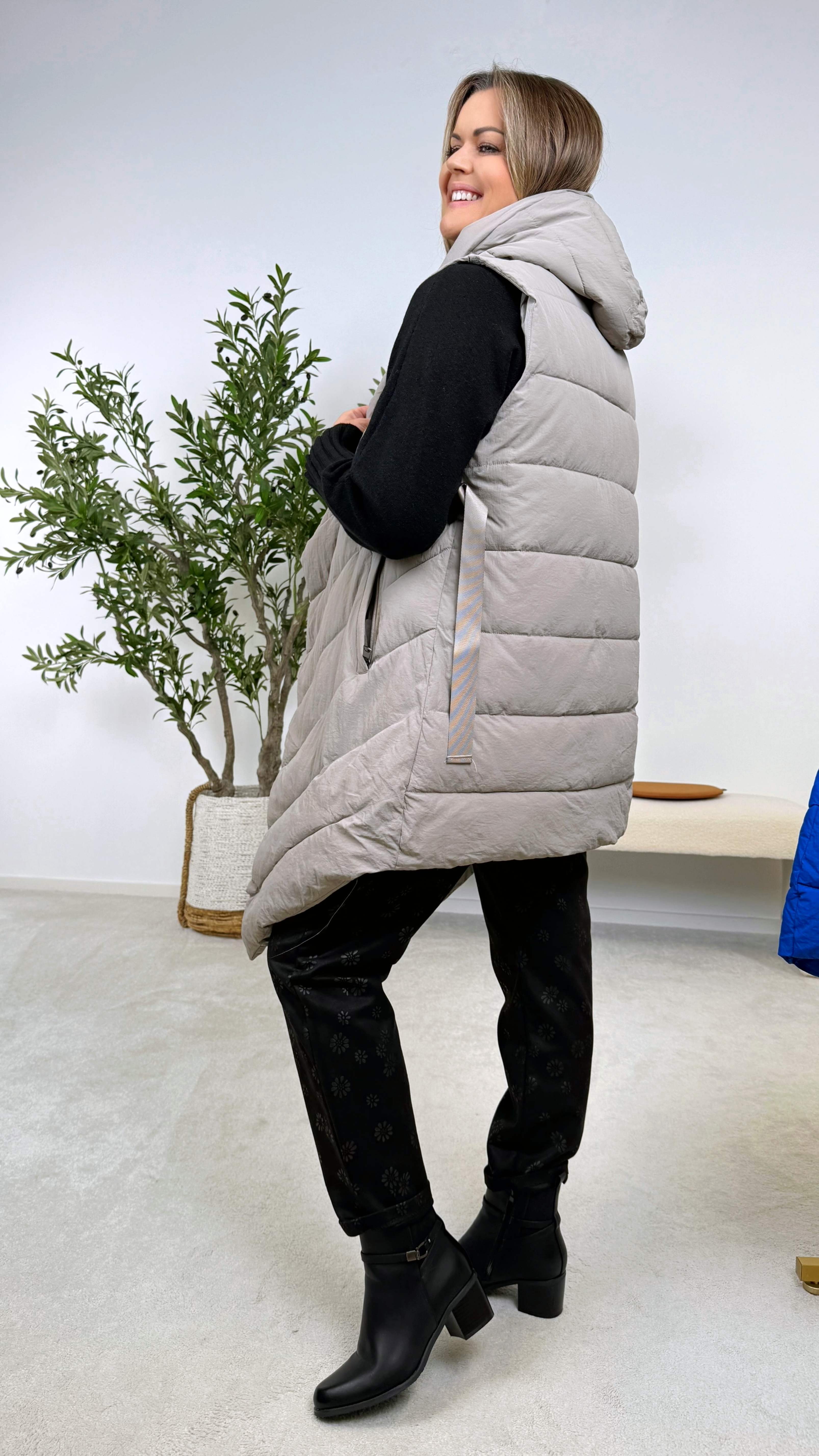 Steppweste Wrap & Warm *Taupe *