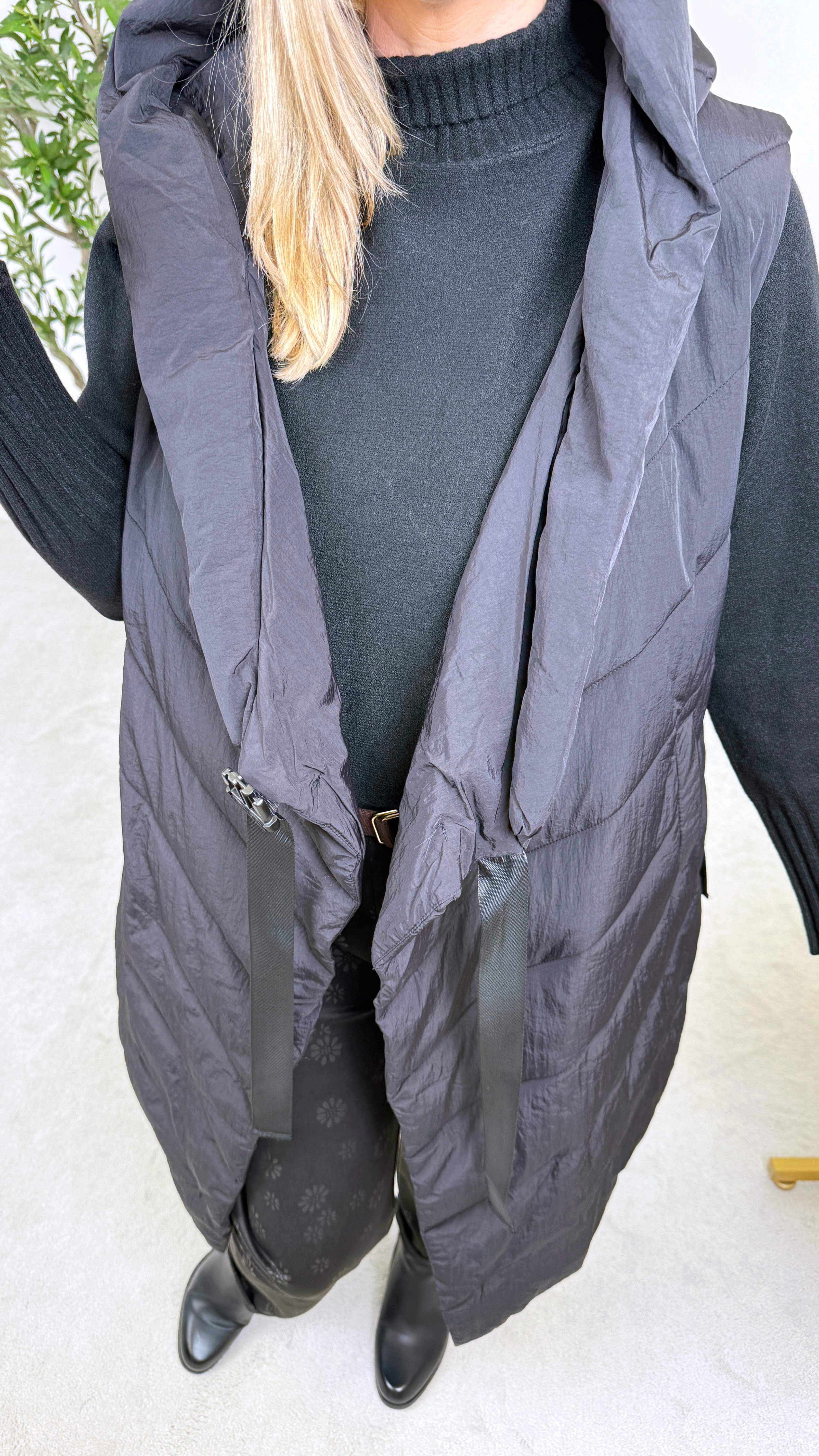 Steppweste Wrap & Warm *Schwarz*