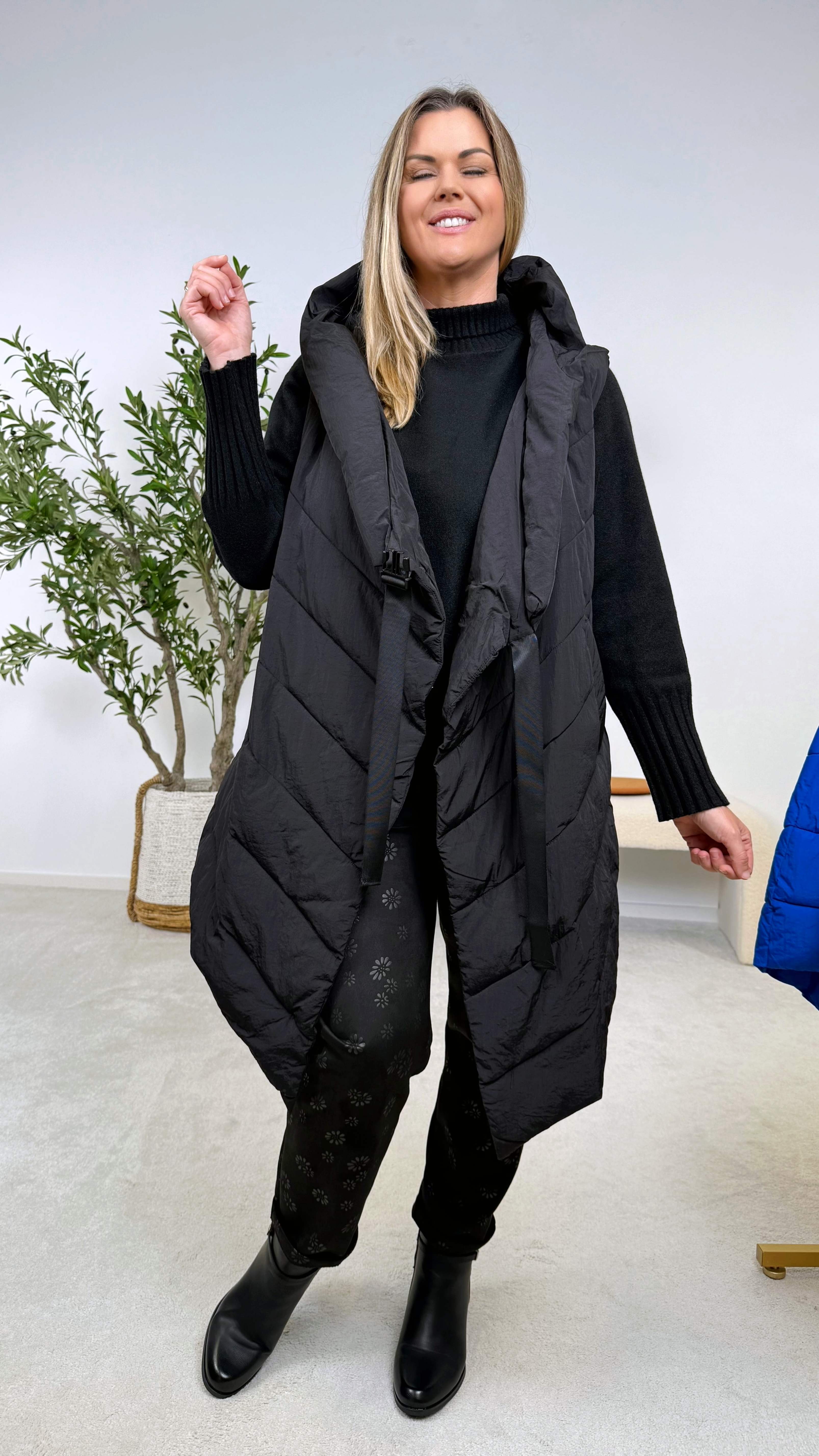 Steppweste Wrap & Warm *Schwarz*