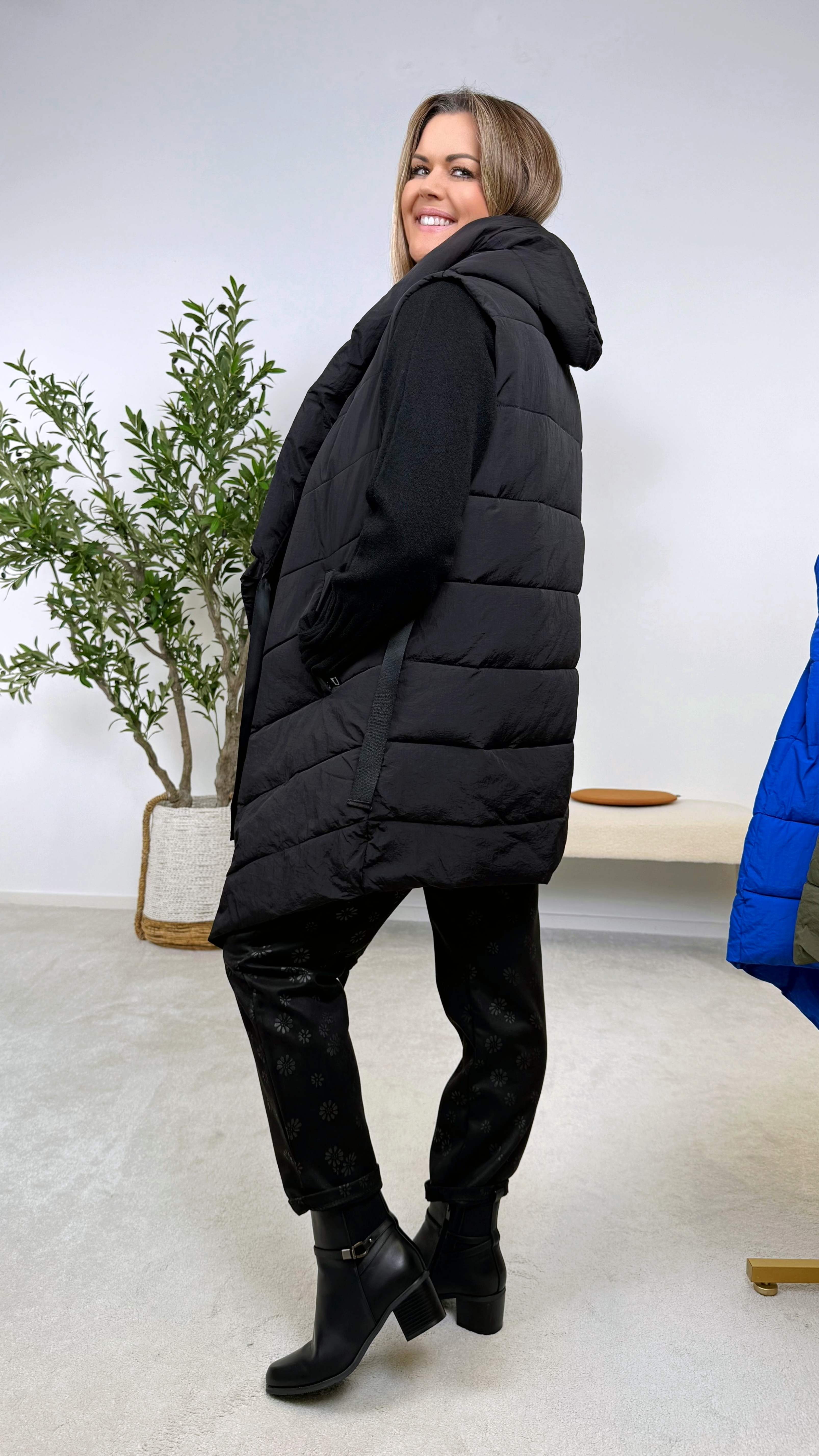 Steppweste Wrap & Warm *Schwarz*