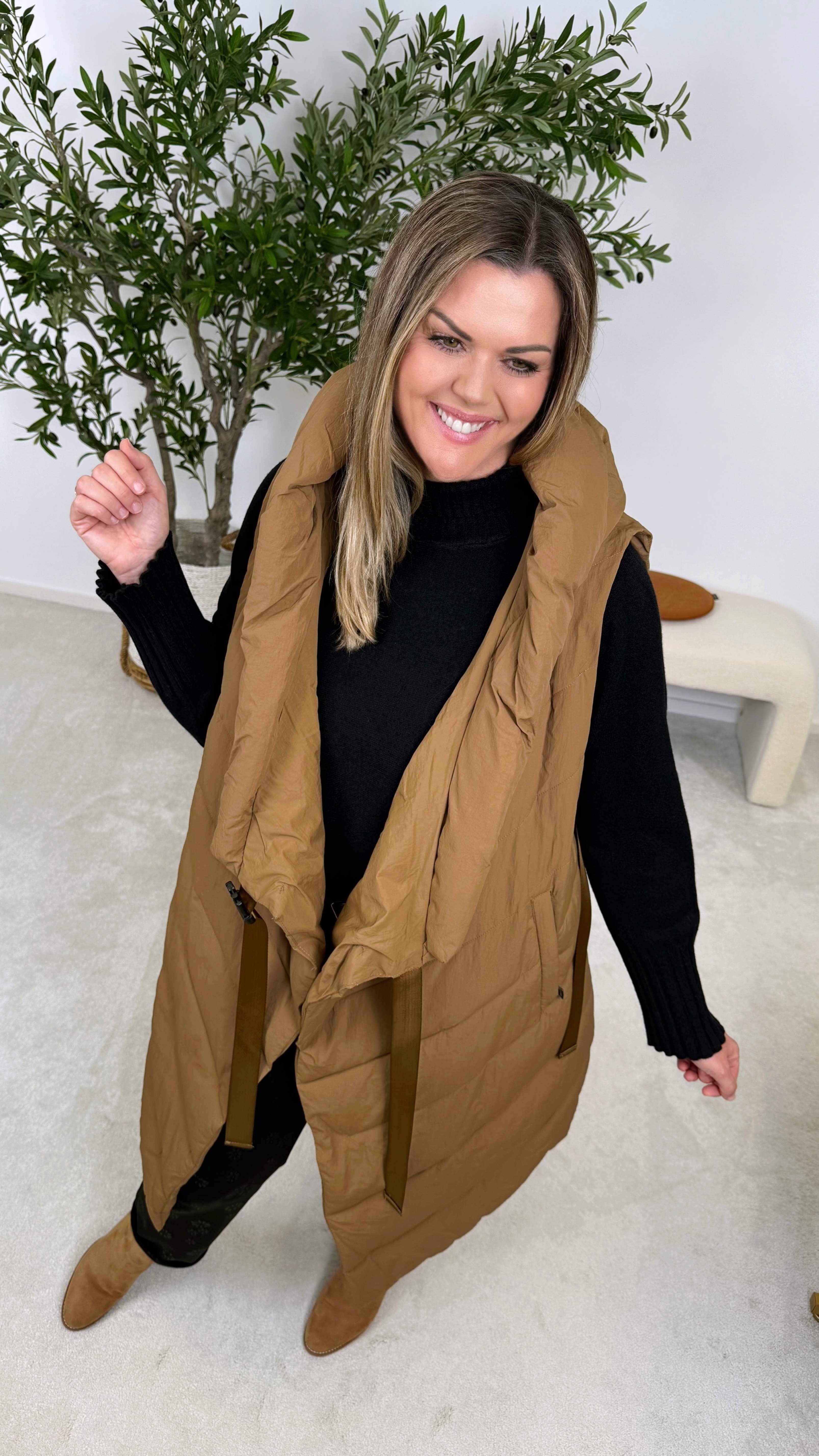 Steppweste Wrap & Warm *Camel* - Power of Princess