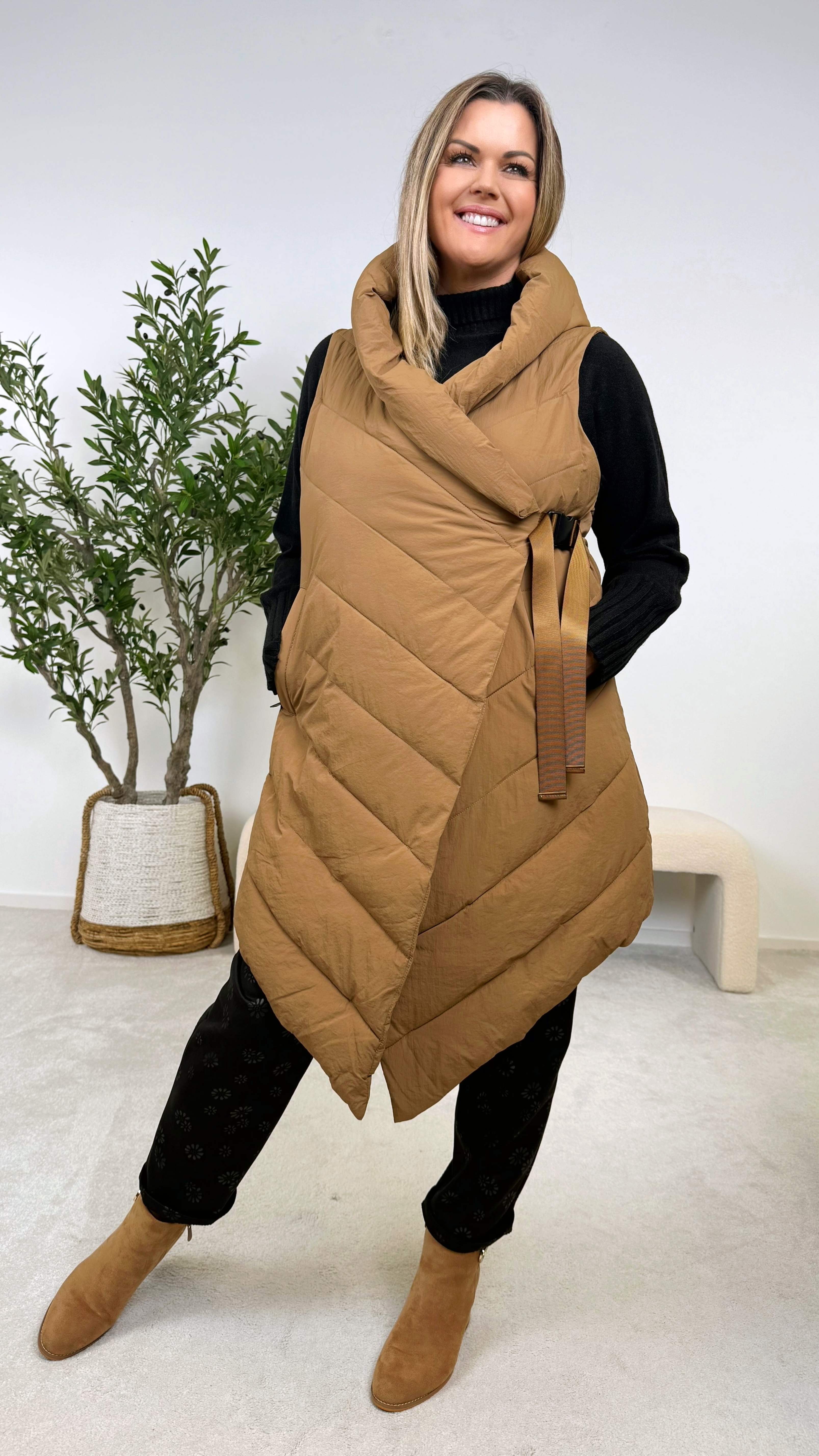 Steppweste Wrap & Warm *Camel* - Power of Princess