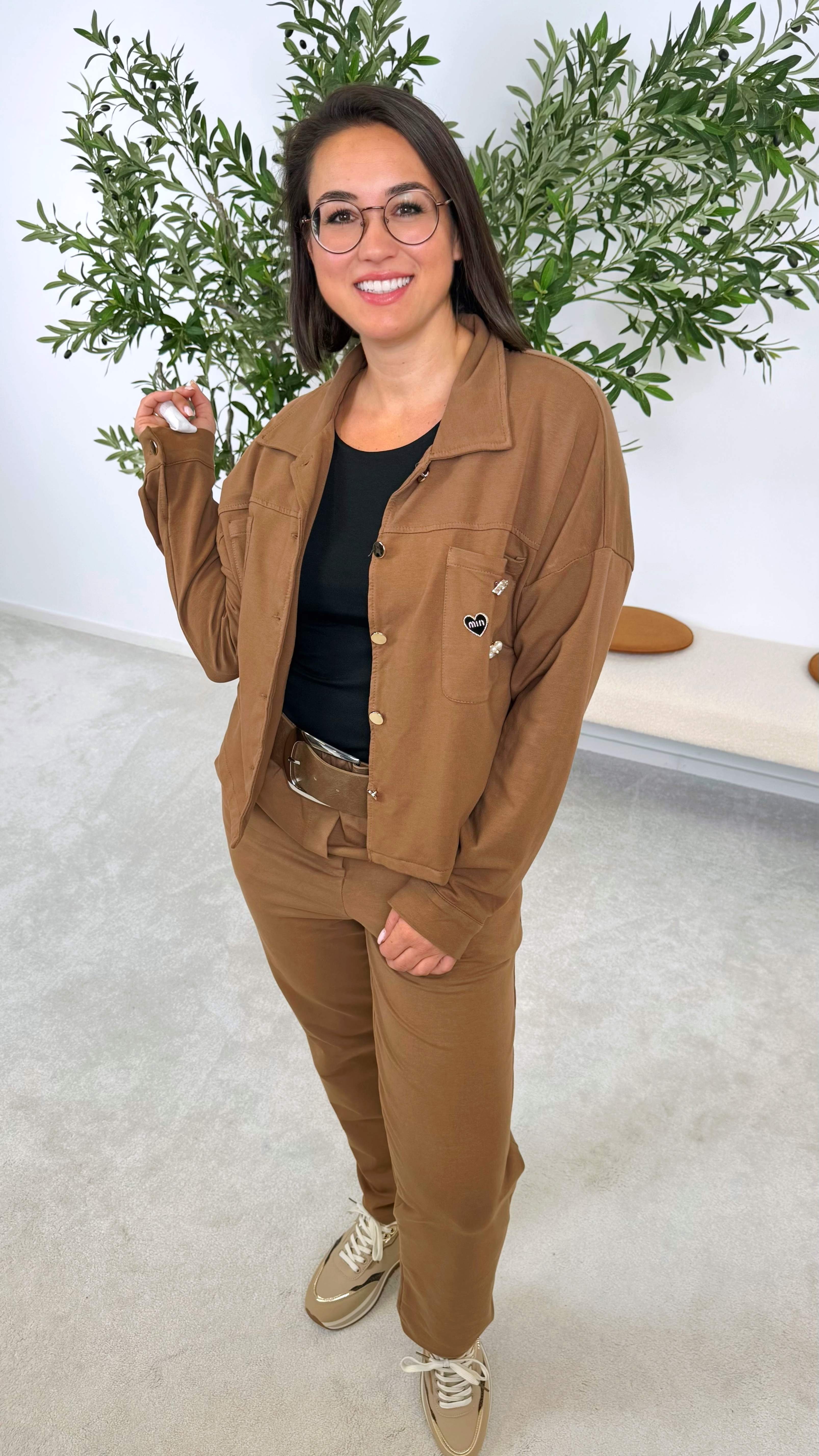 Dünne Sweatjacke Soft Tailor *Camel* - Power of Princess