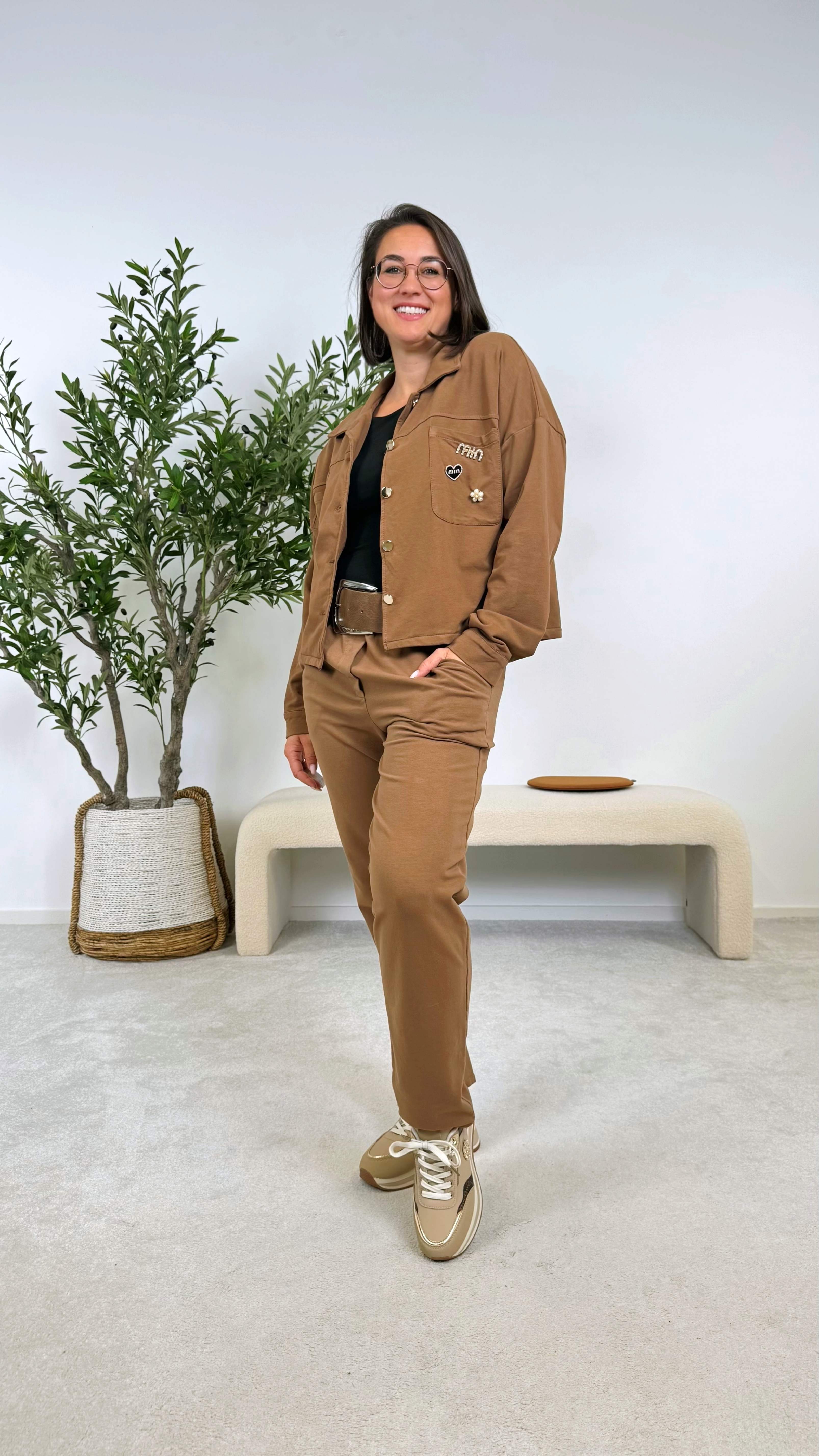 Dünne Sweatjacke Soft Tailor *Camel* - Power of Princess