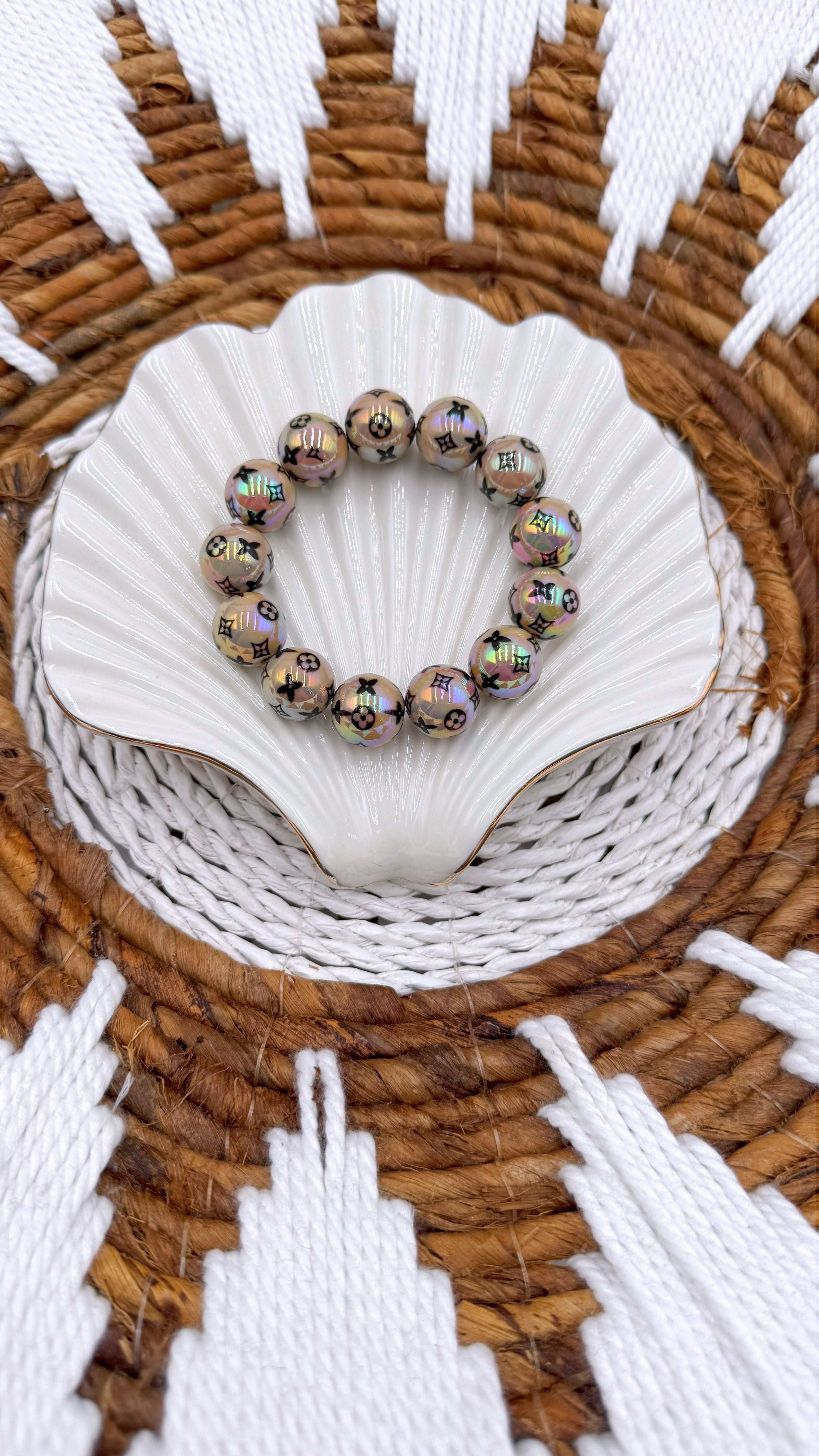 Perlenarmband Flower Shine