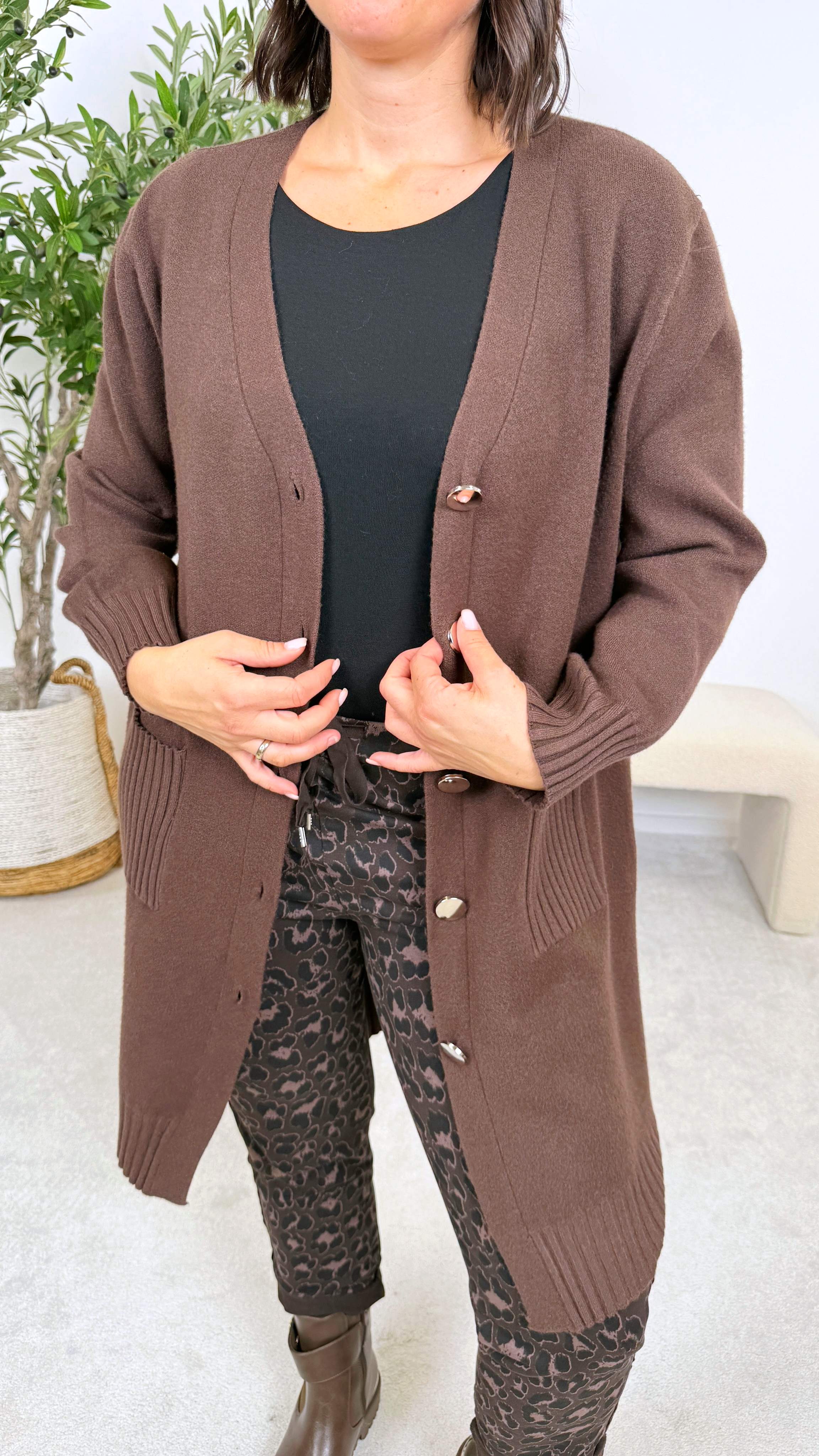 Strickjacke Calm & Cozy *Schoko*