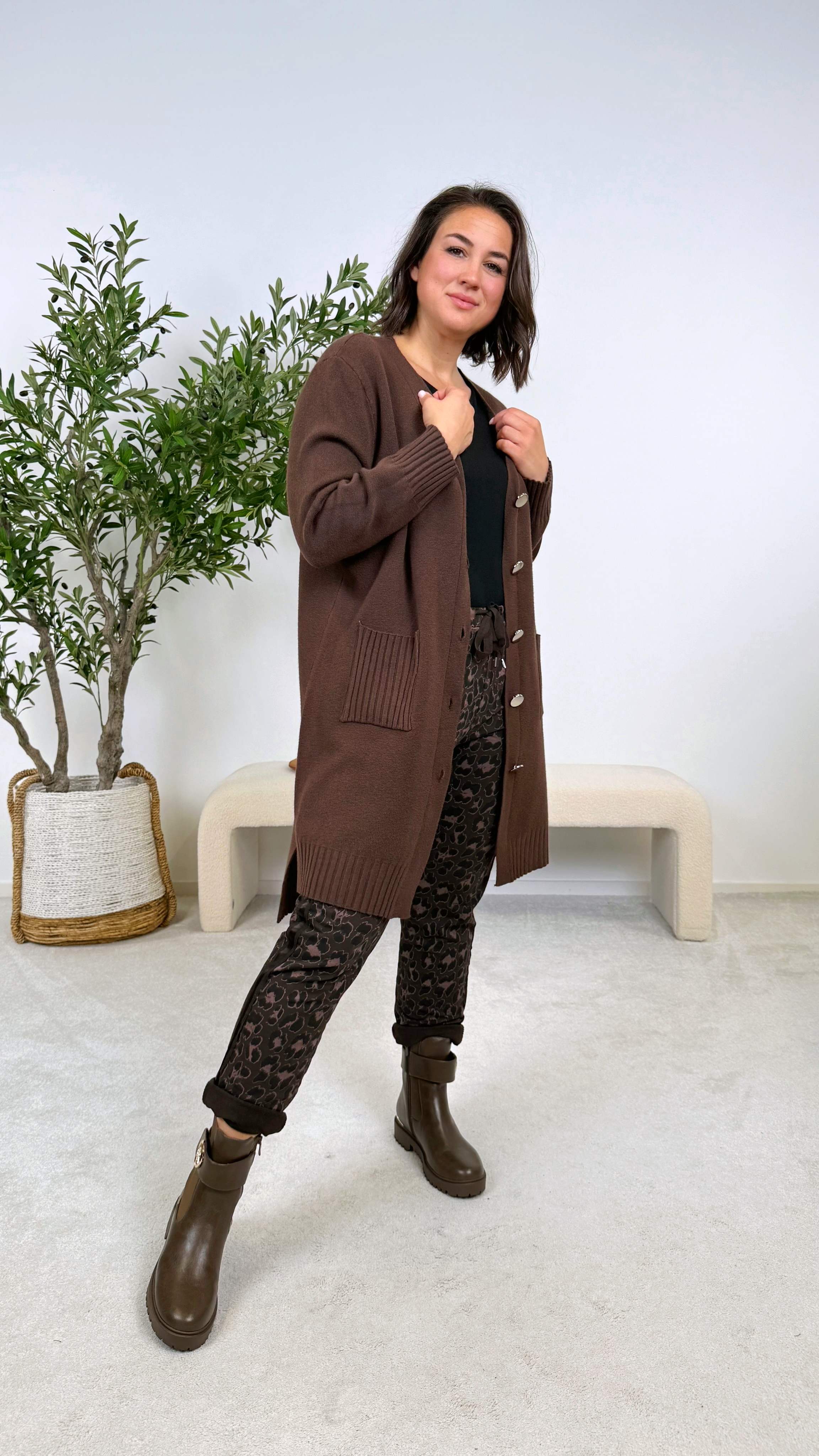 Strickjacke Calm & Cozy *Schoko*