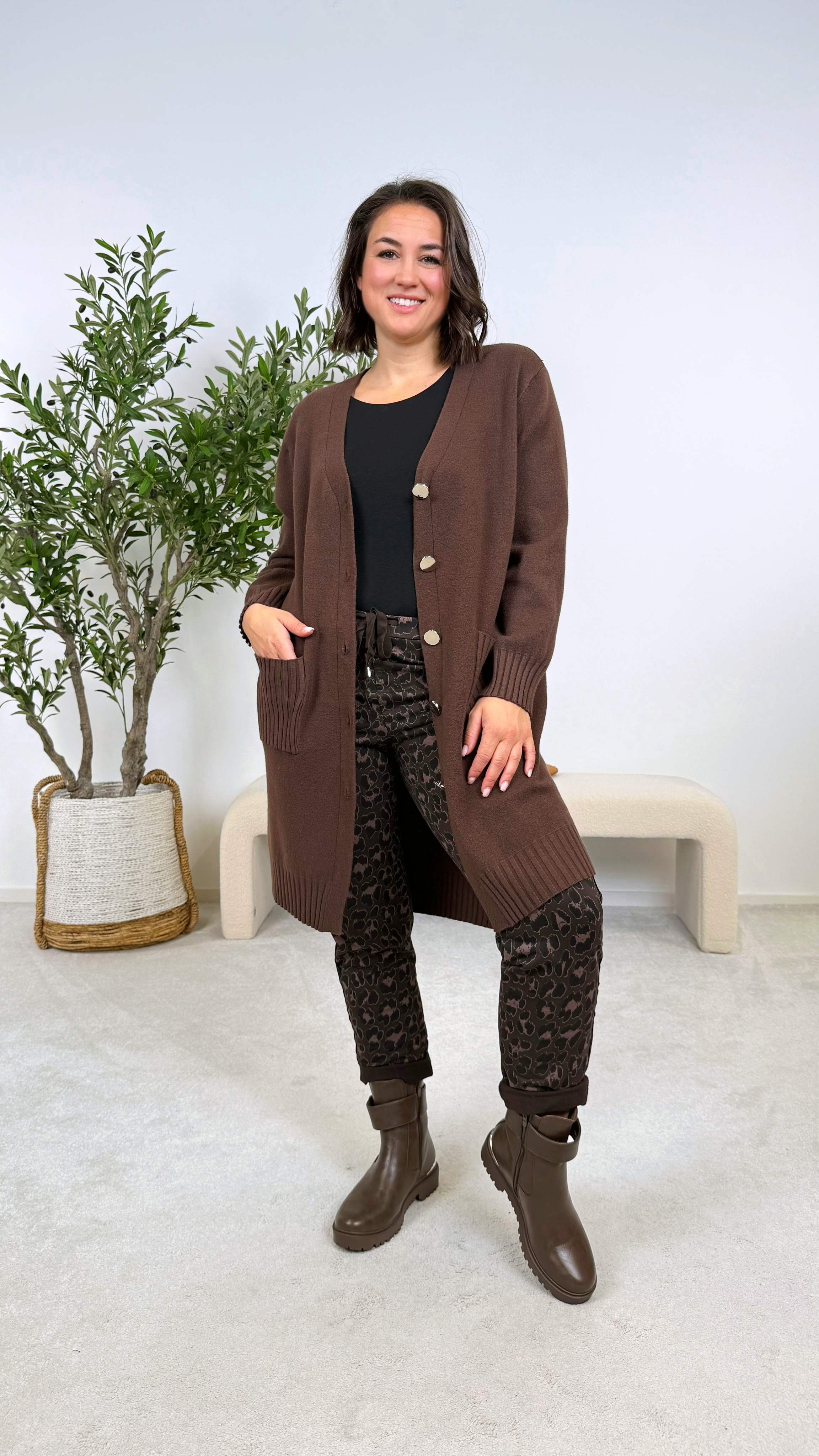 Strickjacke Calm & Cozy *Schoko*