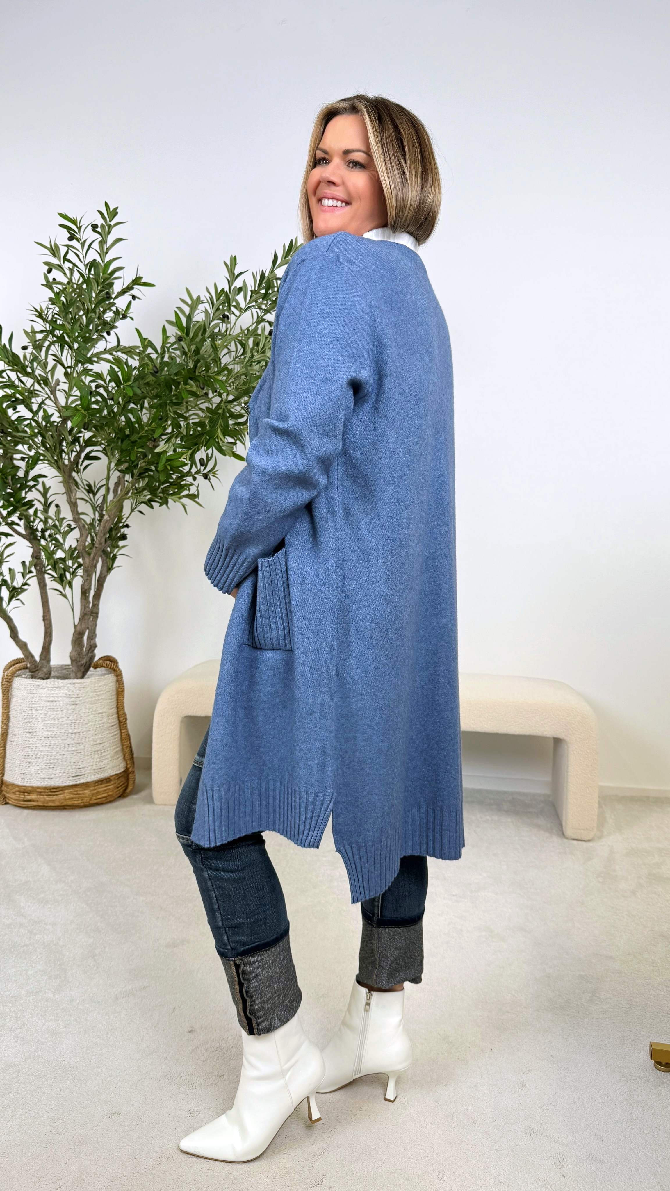 Strickjacke Calm & Cozy *Jeansblau* - Power of Princess