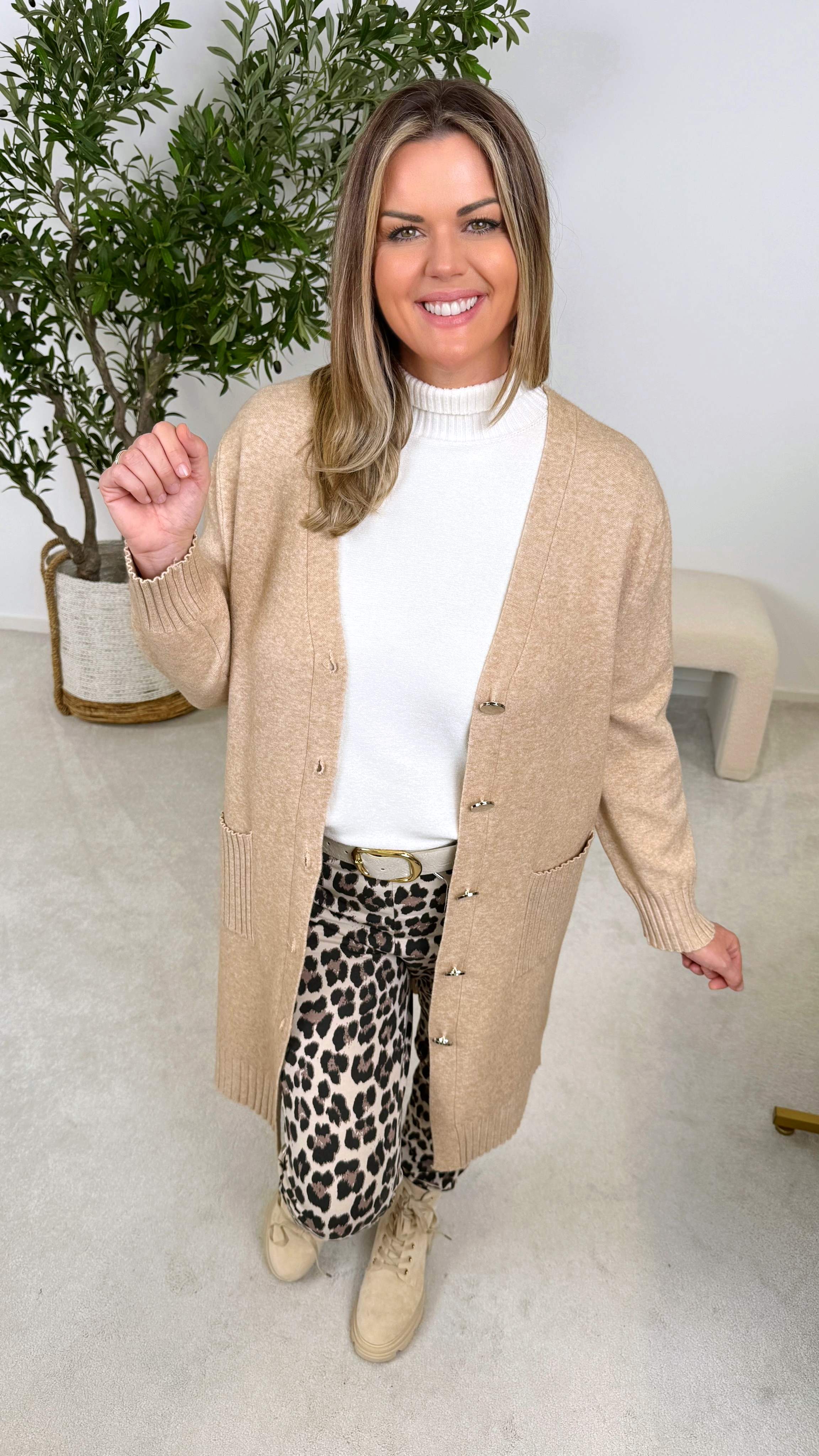 Strickjacke Calm & Cozy *Camel-Hell* - Power of Princess