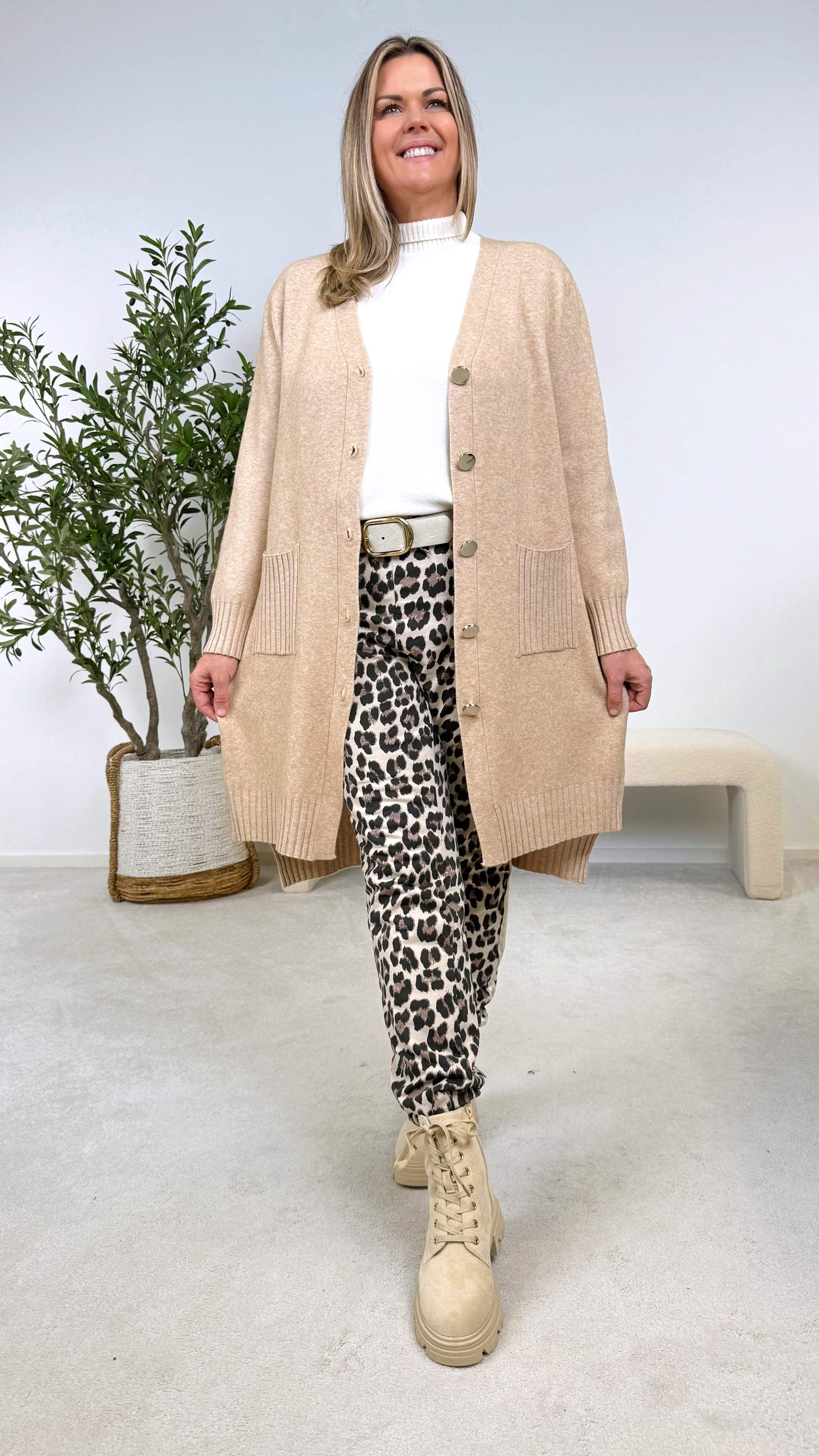 Strickjacke Calm & Cozy *Camel-Hell* - Power of Princess