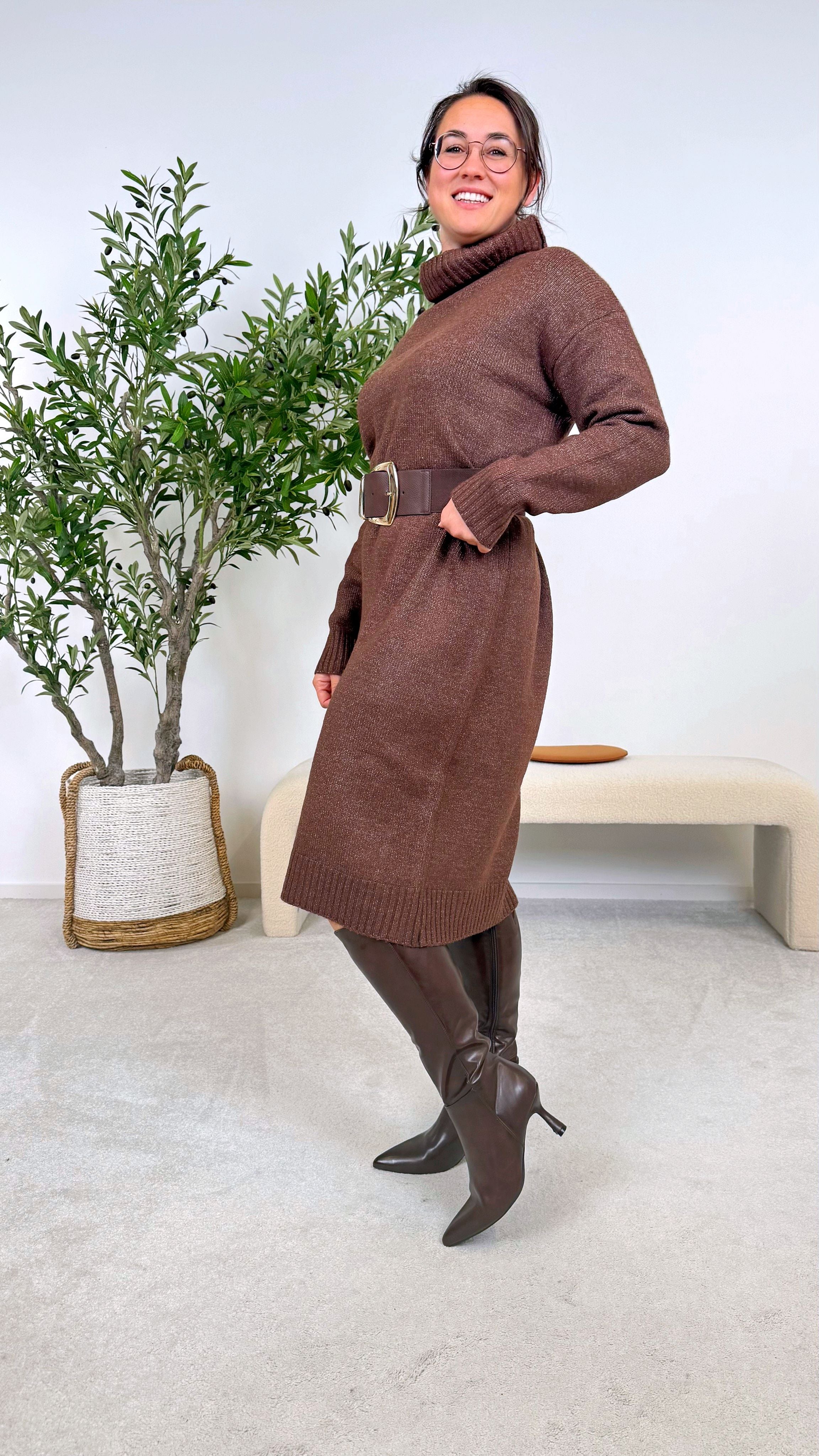 Kleider Strickkleid Winter Maxi Kleid Winter Pullover Kleid Kaufe