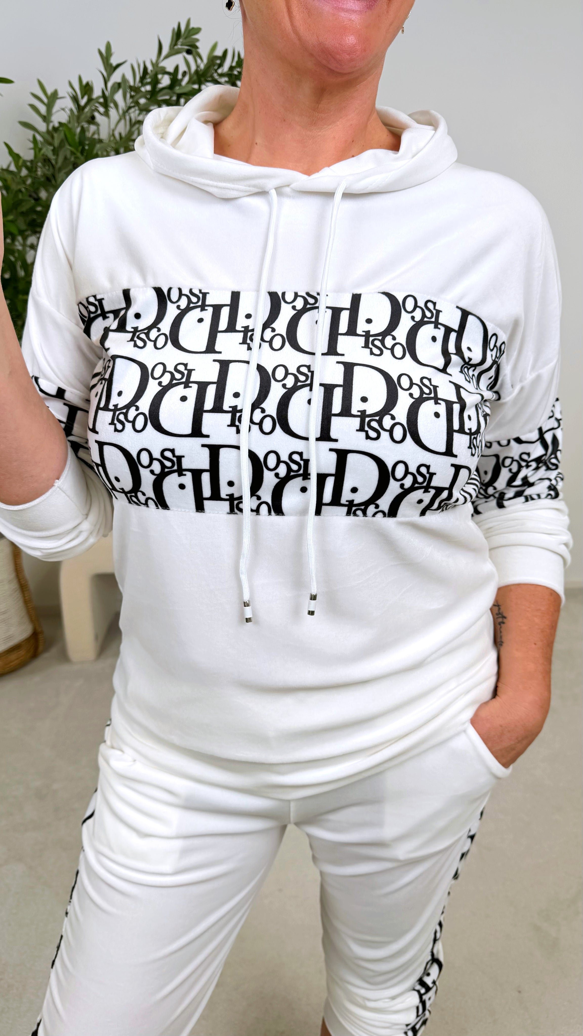 Hoodie Glam Script *Weiß*