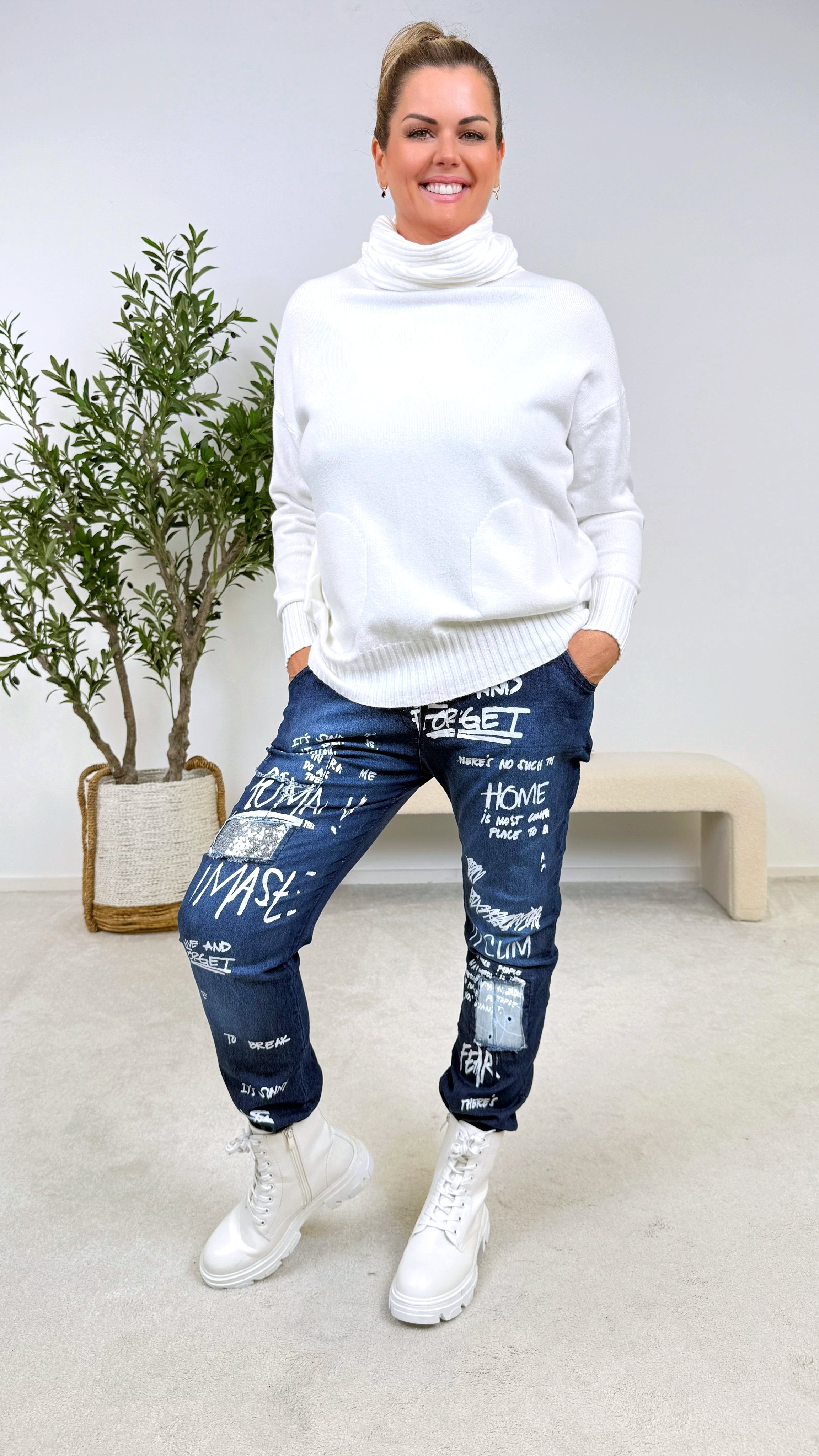 Rollkragenpullover Tabarca *Weiß*