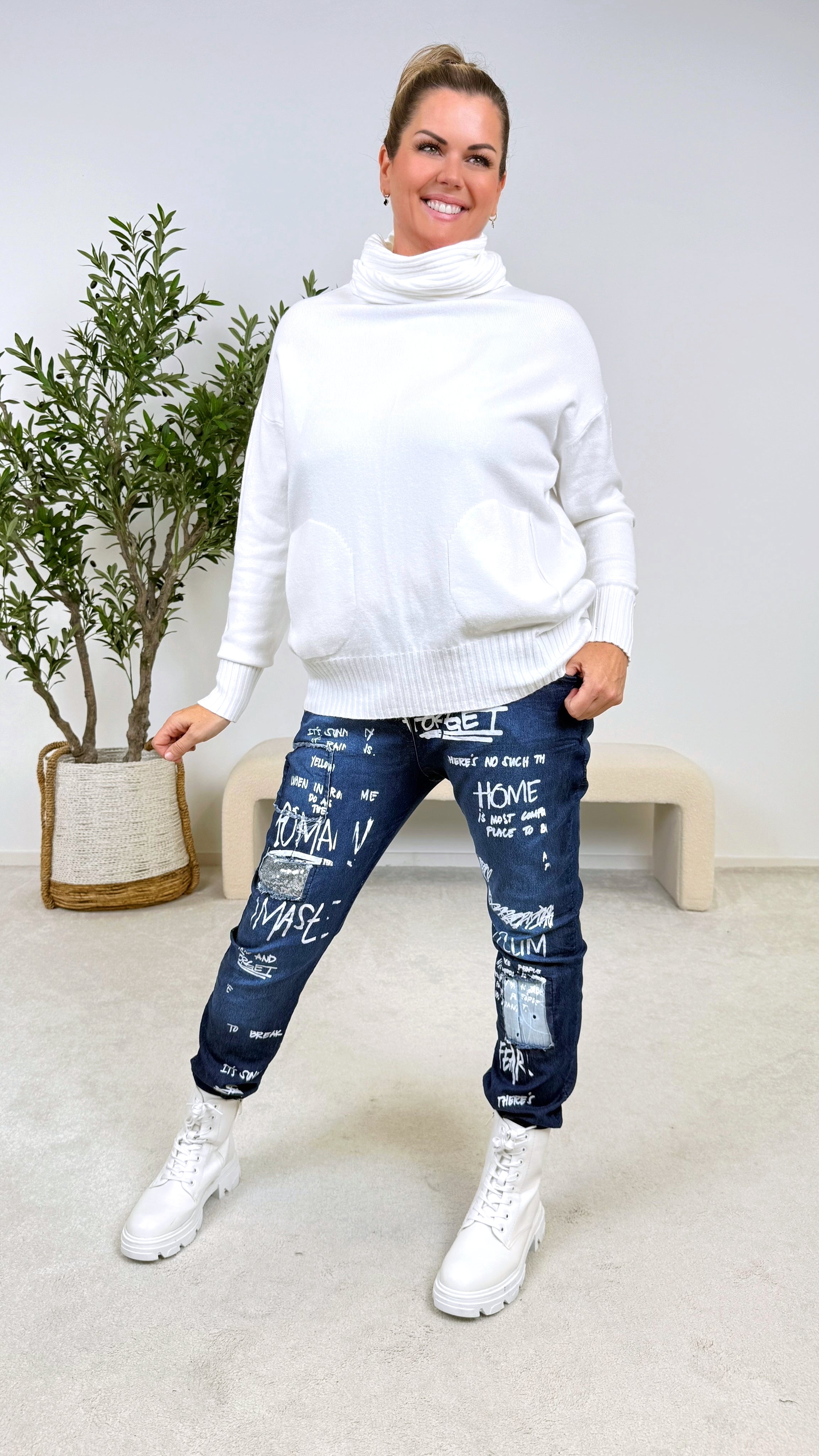 Rollkragenpullover Tabarca *Weiß*