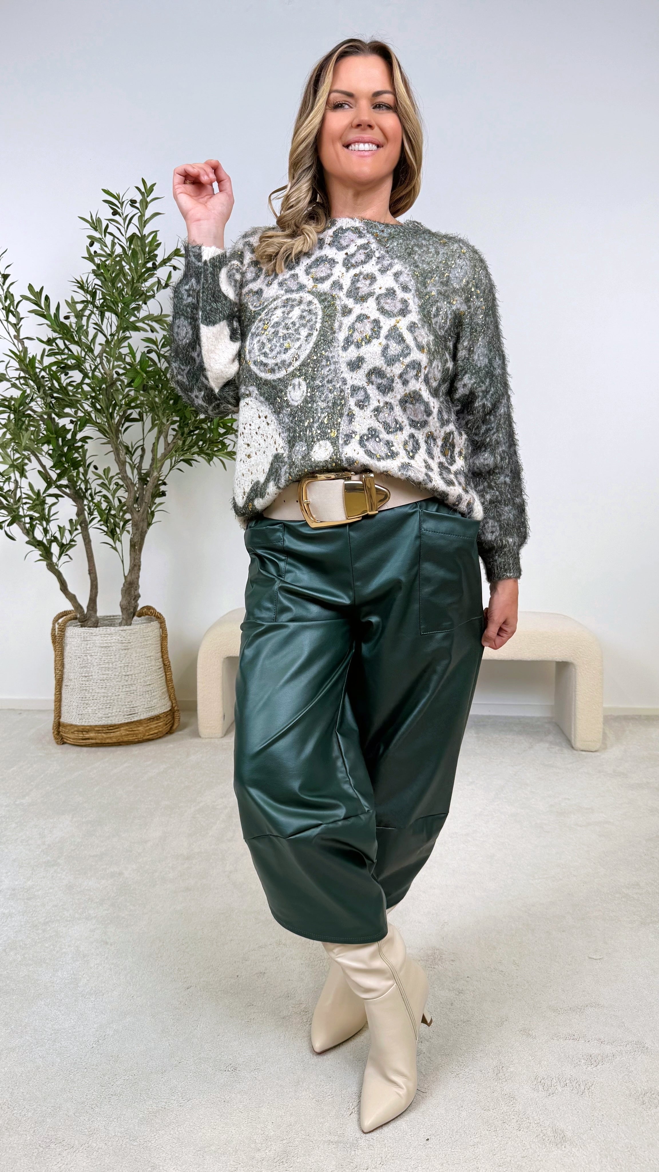 Pullover Sparkle Panther *Khaki*